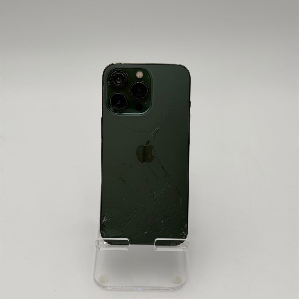 Broken Unlocked Apple iPhone 13 Pro - 128GB - Green - Cracked Rear Camera - Back