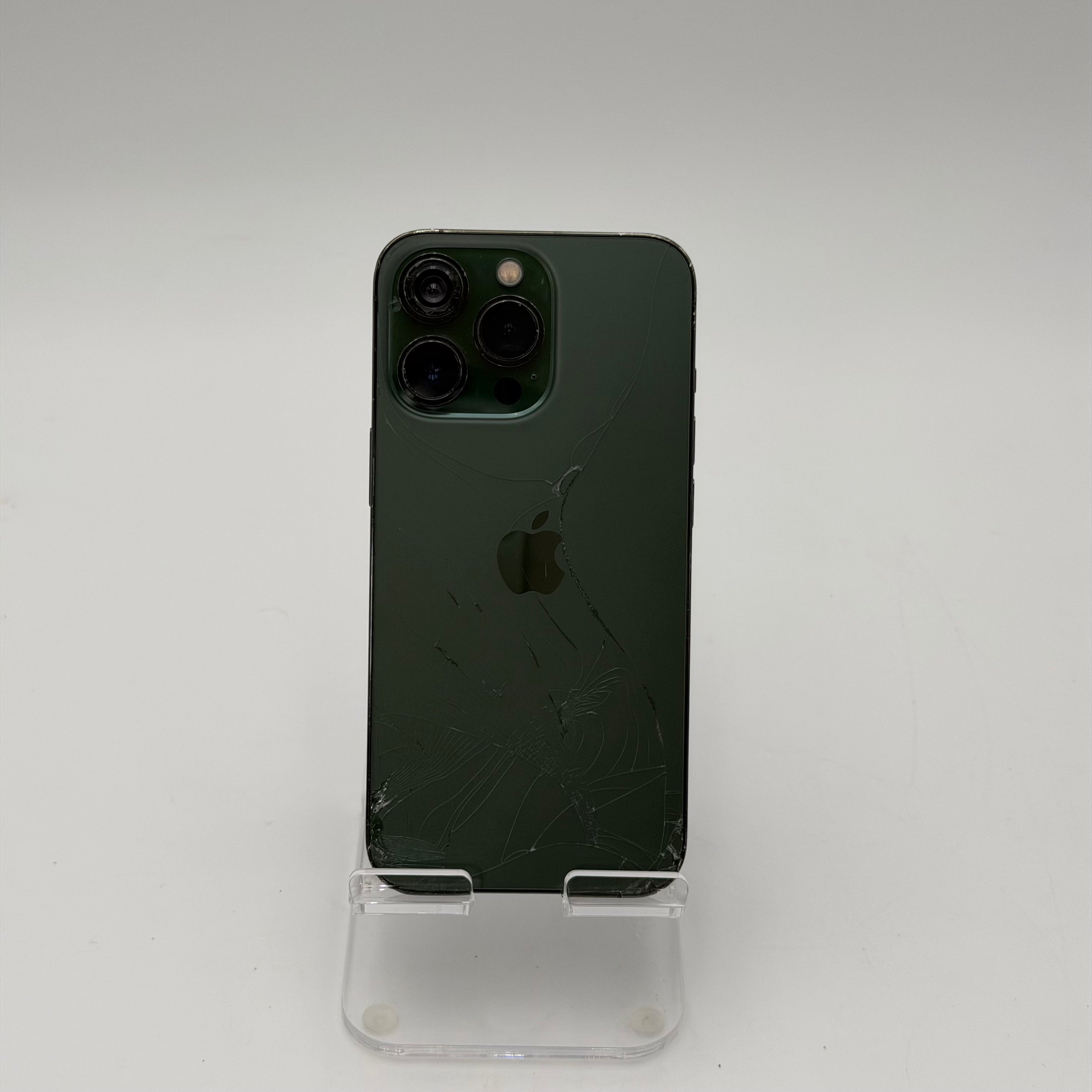 Broken Unlocked Apple iPhone 13 Pro - 128GB - Green - Cracked Rear Camera - Back