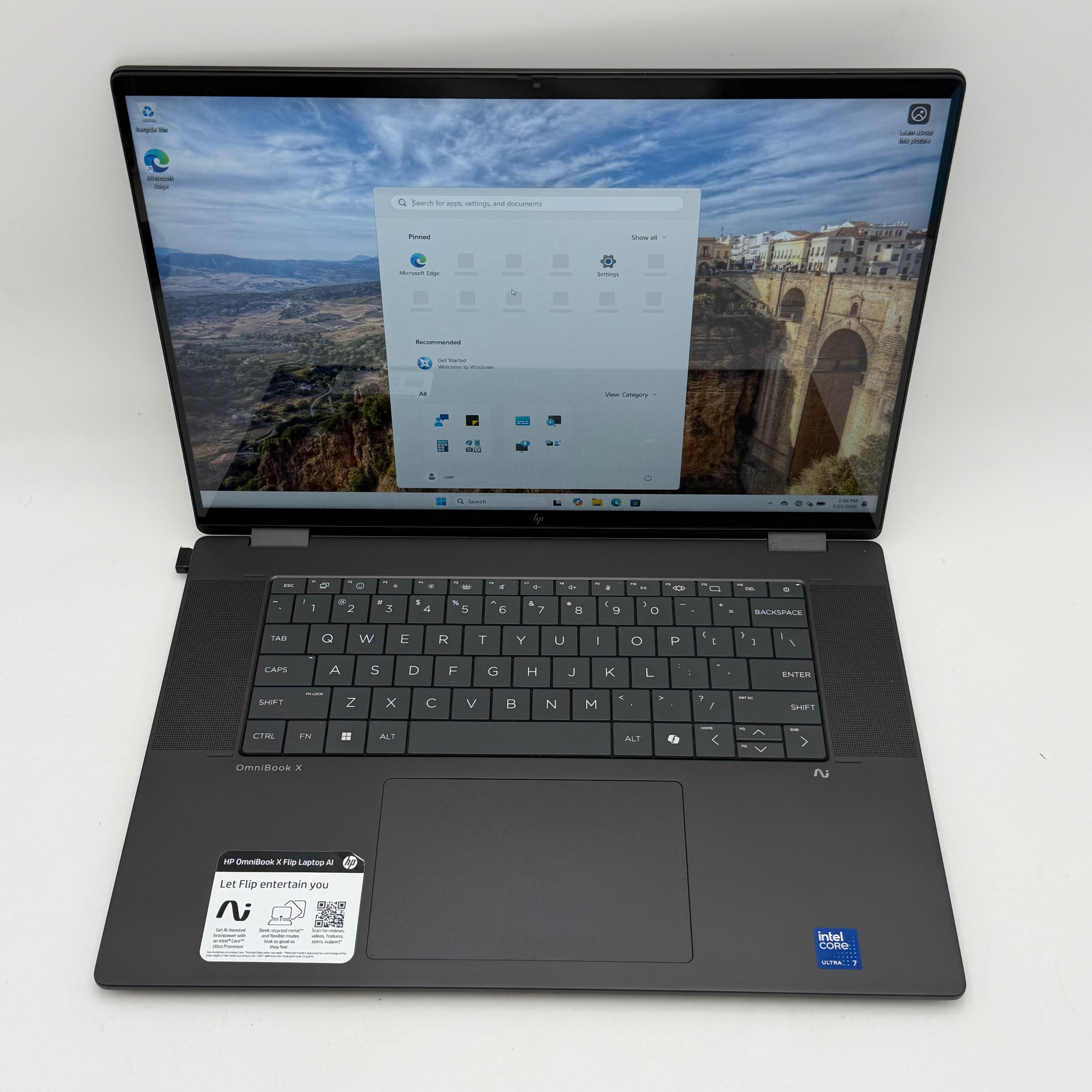 HP OmniBook X 16-AS0023DX 16" Intel Core Ultra 7 165H 16GB 1TB Black