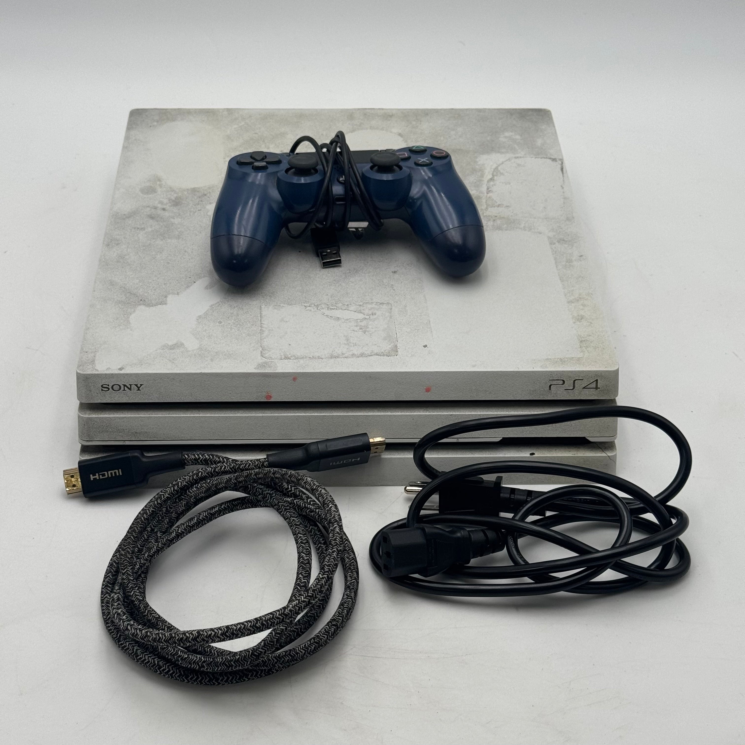 Sony PlayStation 4 Pro 1TB White Console Gaming System CUH-7115B w/ Wireless Controller - Tested/Working