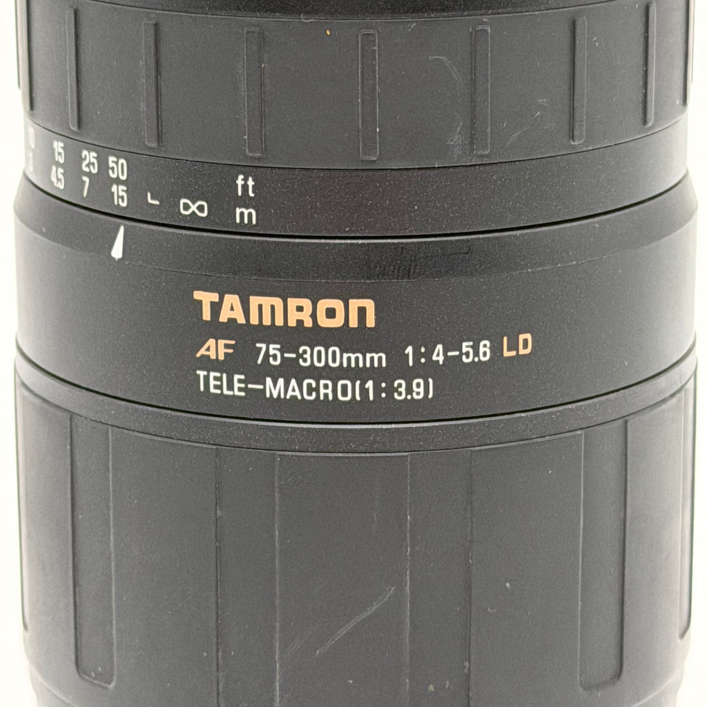 Tamron AF 75-300mm f/4-5.6 LD Tele-Macro 1:3.9 Canon Lens w/ Hood