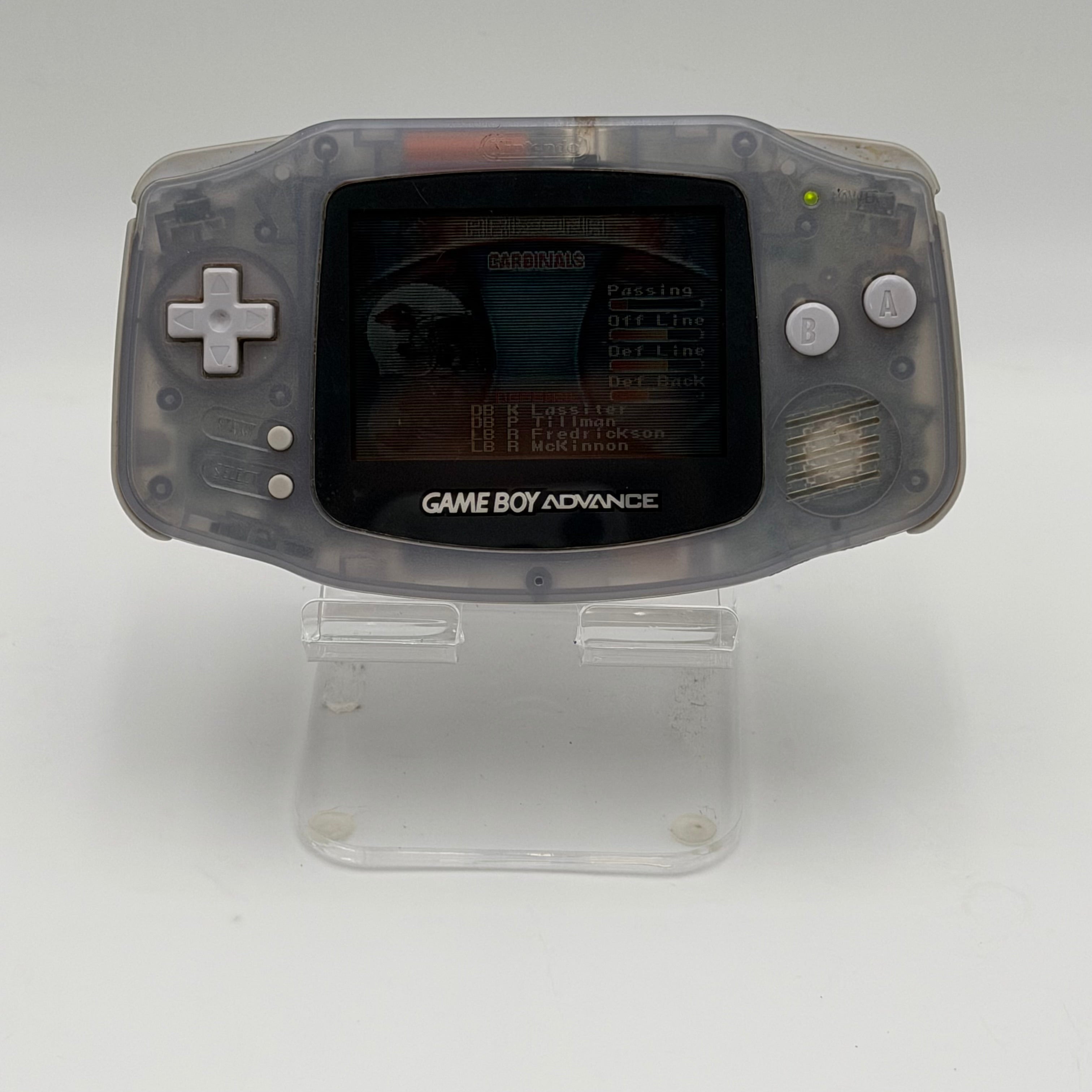 Nintendo Game Boy Advance AGB-001 Clear Handheld Console