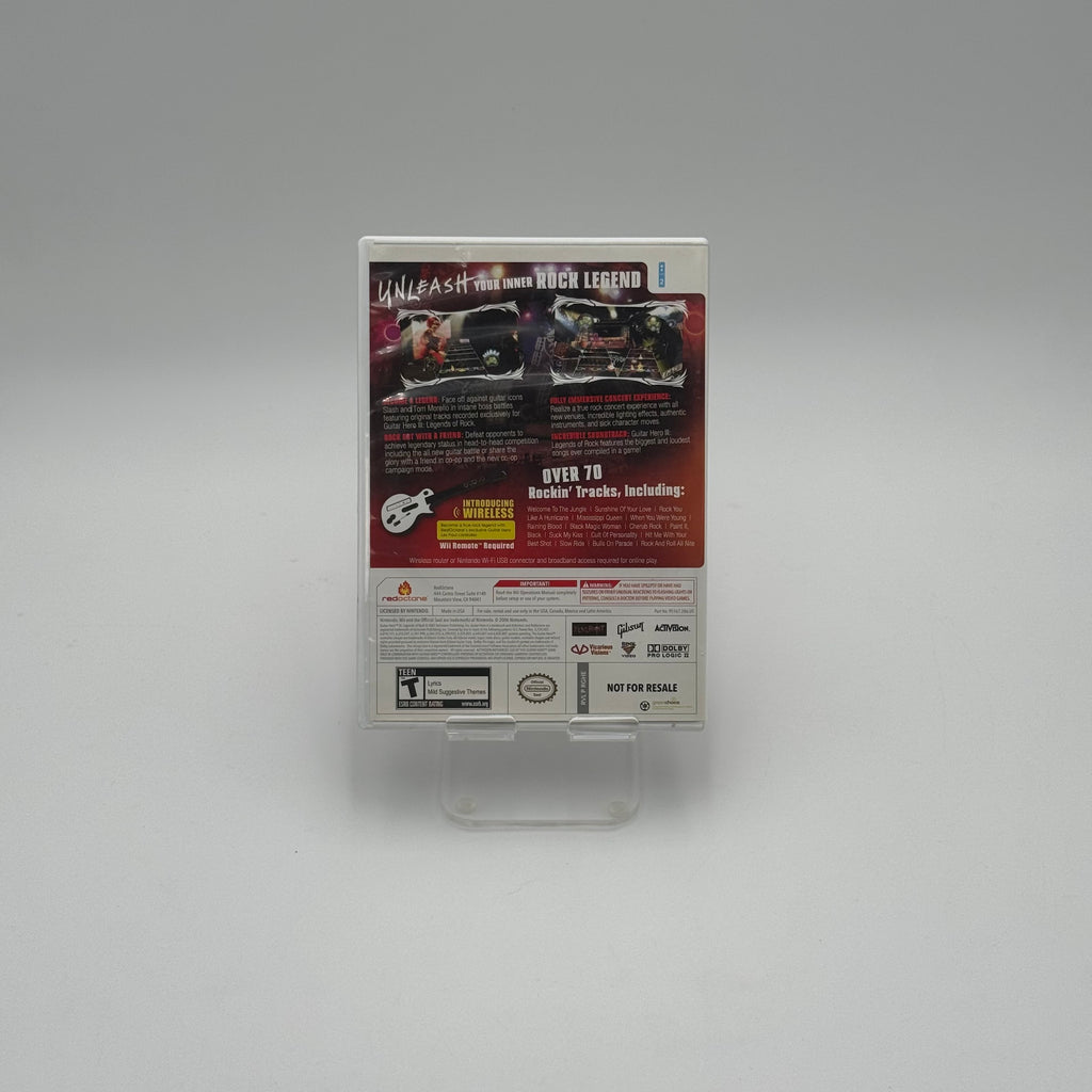 Guitar Hero III: Legends of Rock Nintendo Wii - Tested/Working