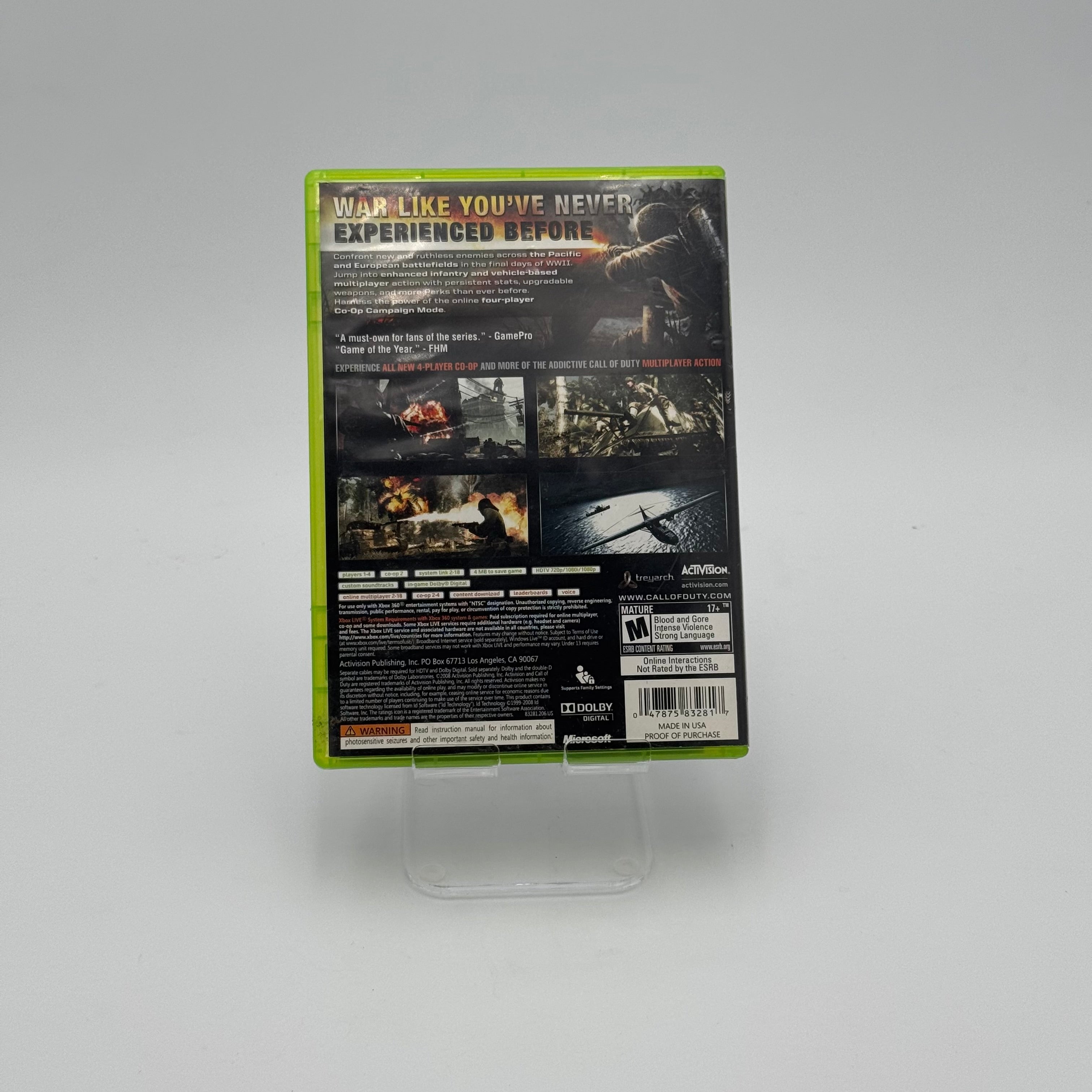 Xbox 360 Call of Duty: World at War Used Video Game