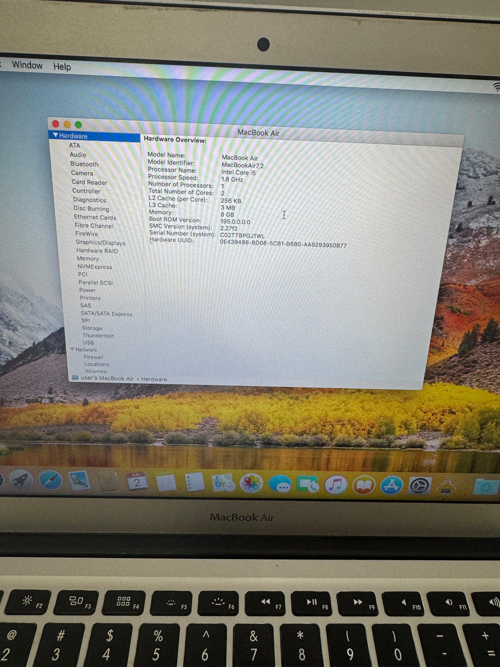 Apple MacBook Air 13" A1466 2012 128GB 4GB Core i3 Silver
