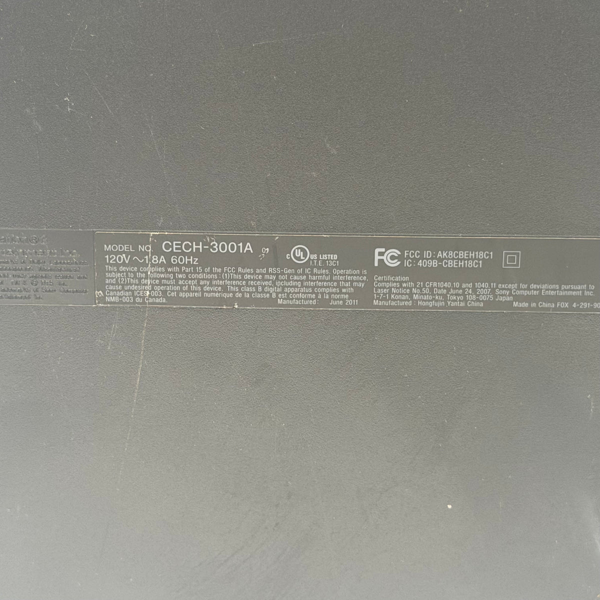 Sony PlayStation 3 Slim CECH-3001B Video Game System