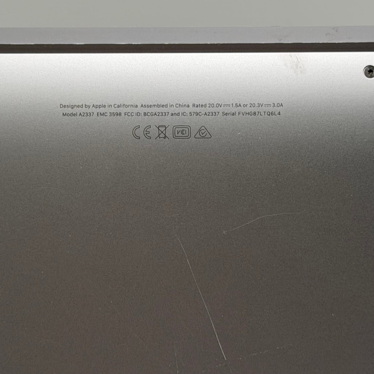 Apple MacBook Air 13" M1 A2337 2020 Silver Used - A