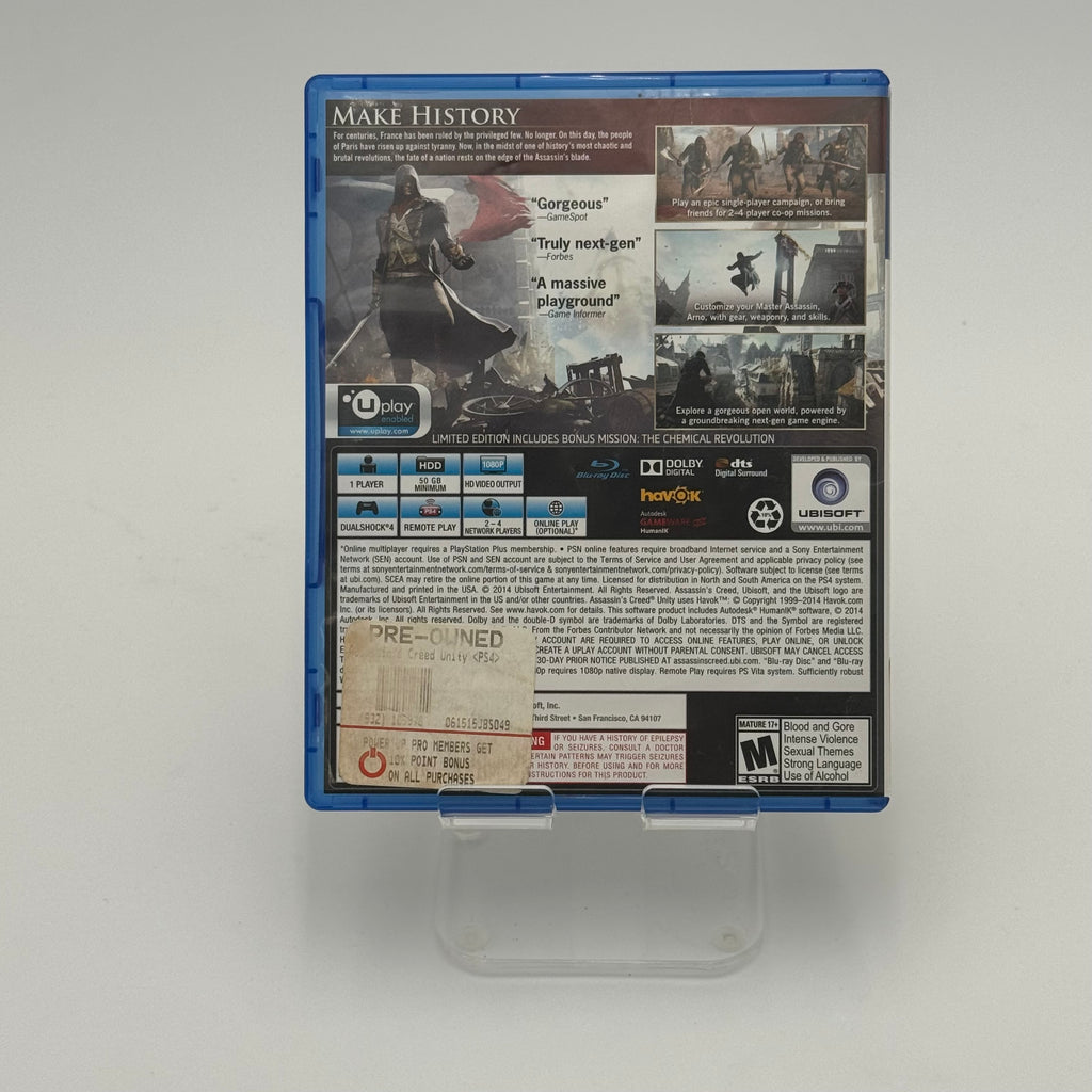 PlayStation 4 Assassin's Creed: Unity Limited Edition Used