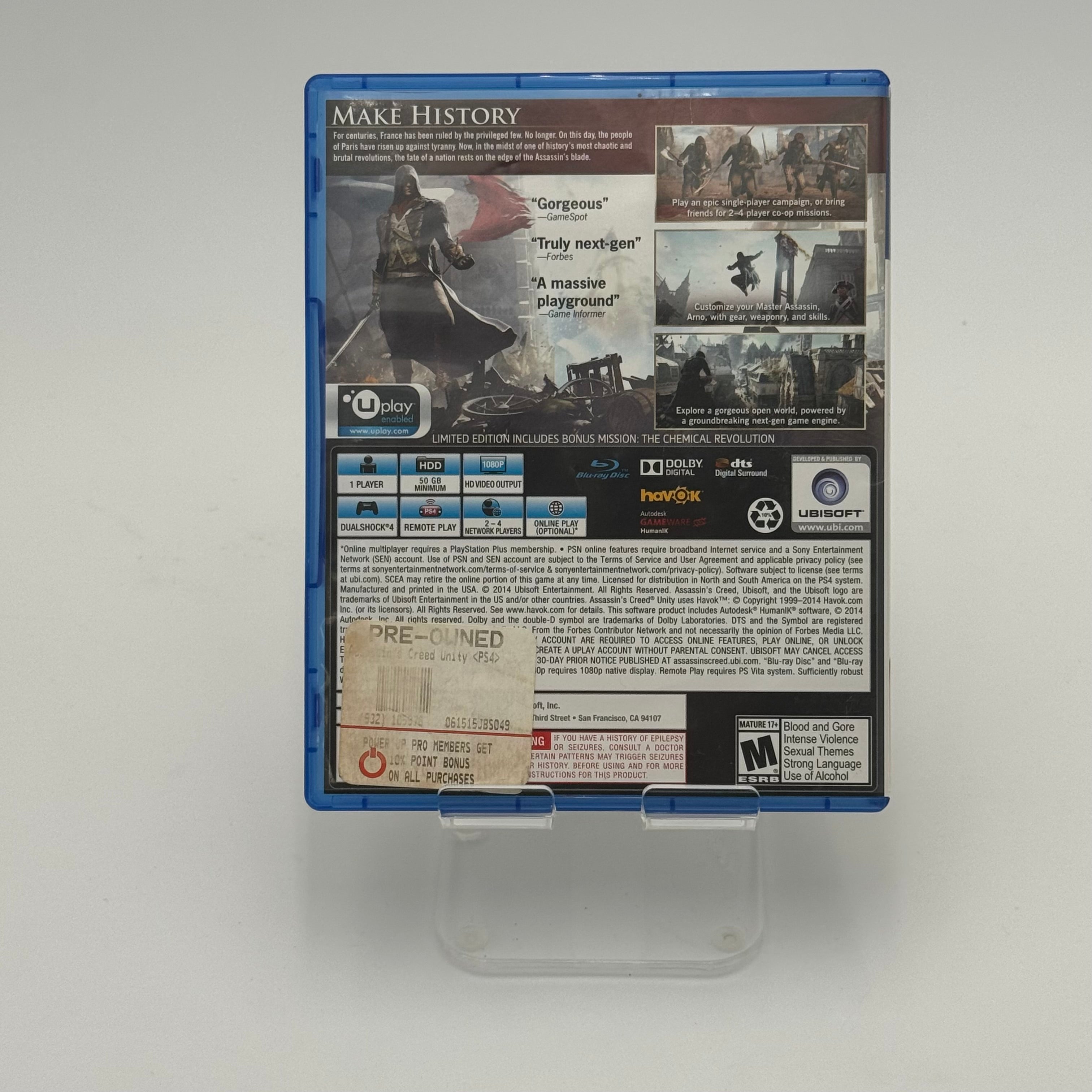 PlayStation 4 Assassin's Creed: Unity Limited Edition Used