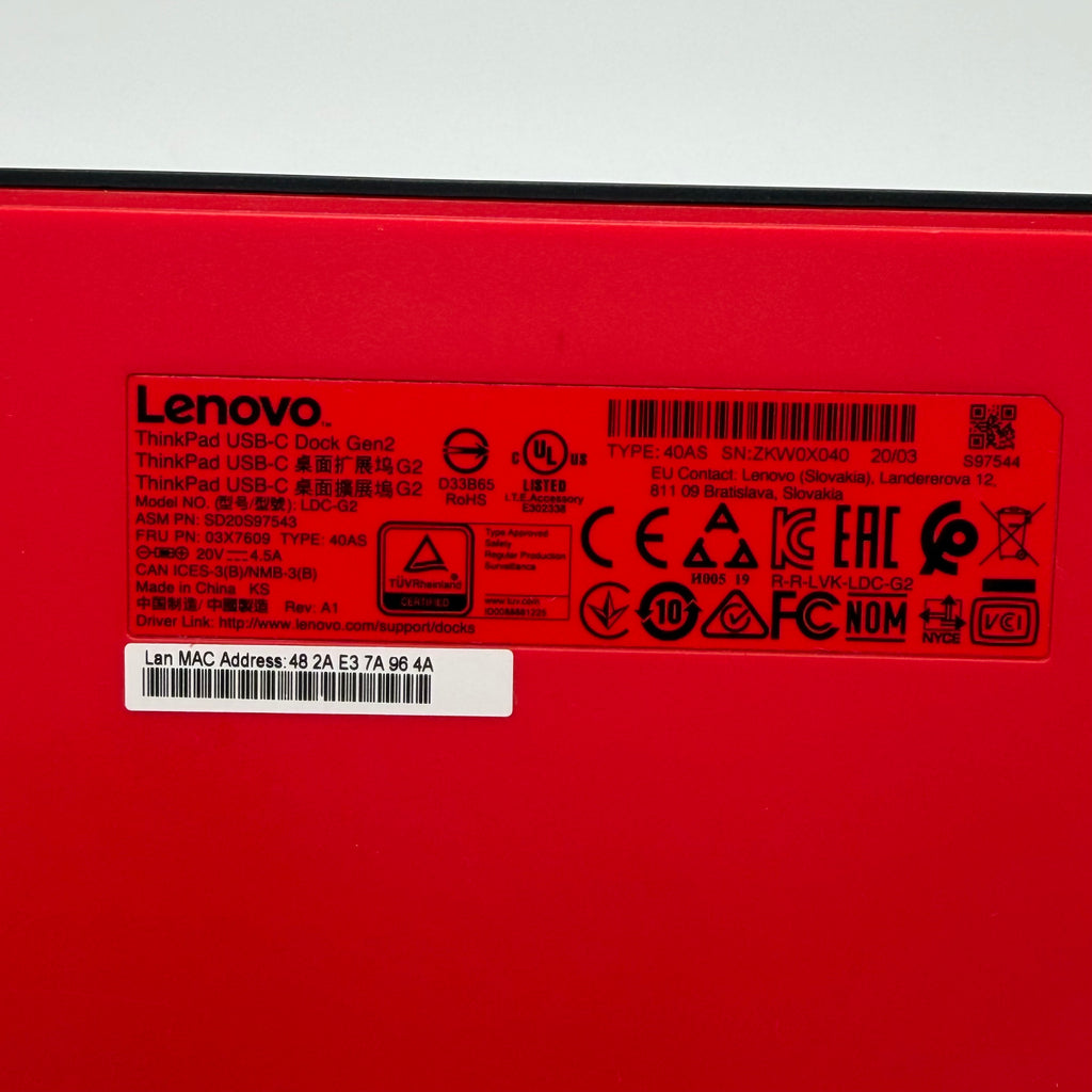 Lenovo USB-C Dock Gen 2 Black Accessory