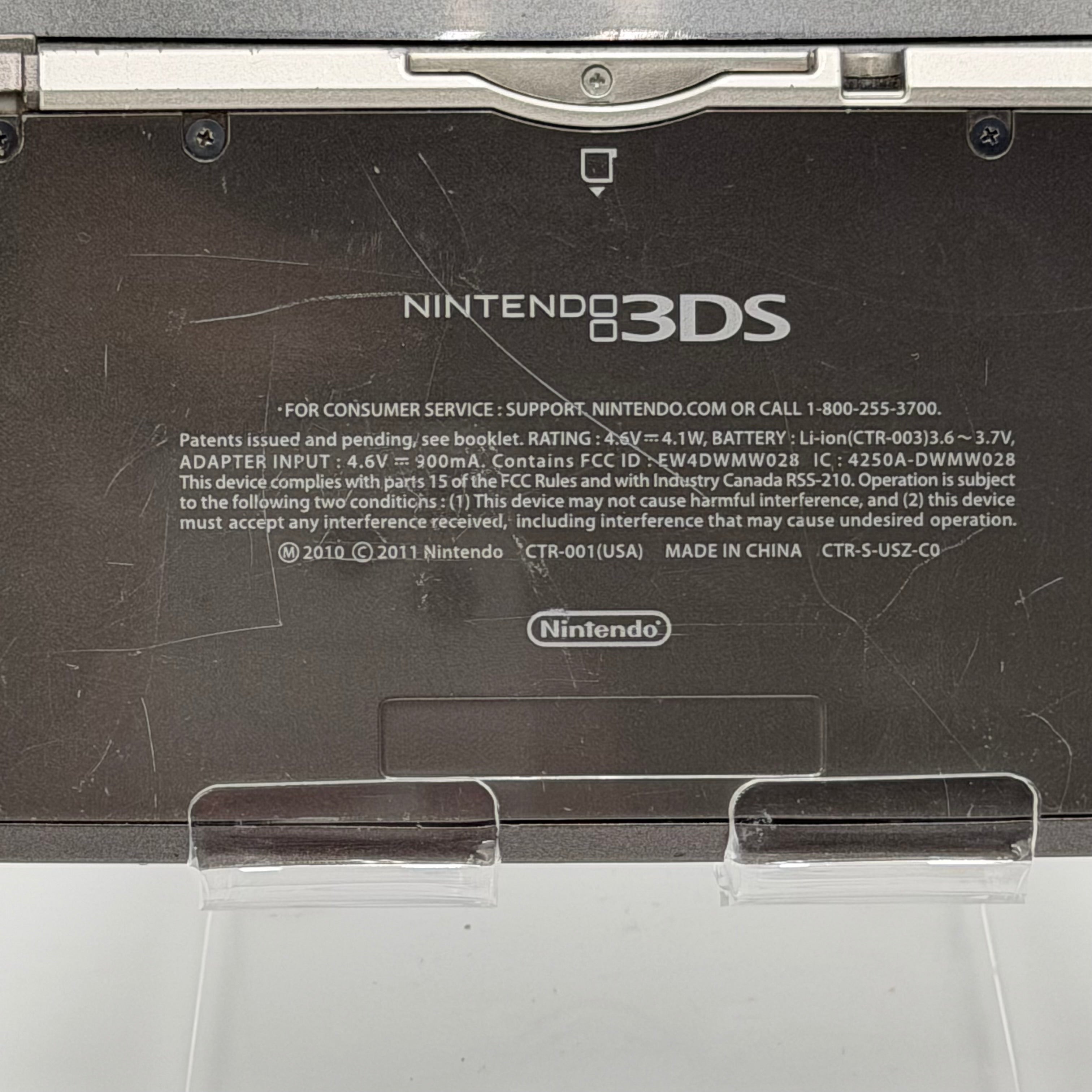 Nintendo 3DS CTR-001 2011 Black Video Game System - Broken