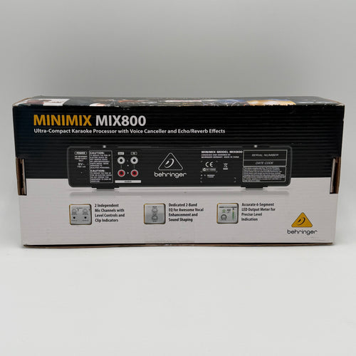 Behringer Minimix Mix800 Ultra-Compact Karaoke Machine w/ Power Cord Used Tested
