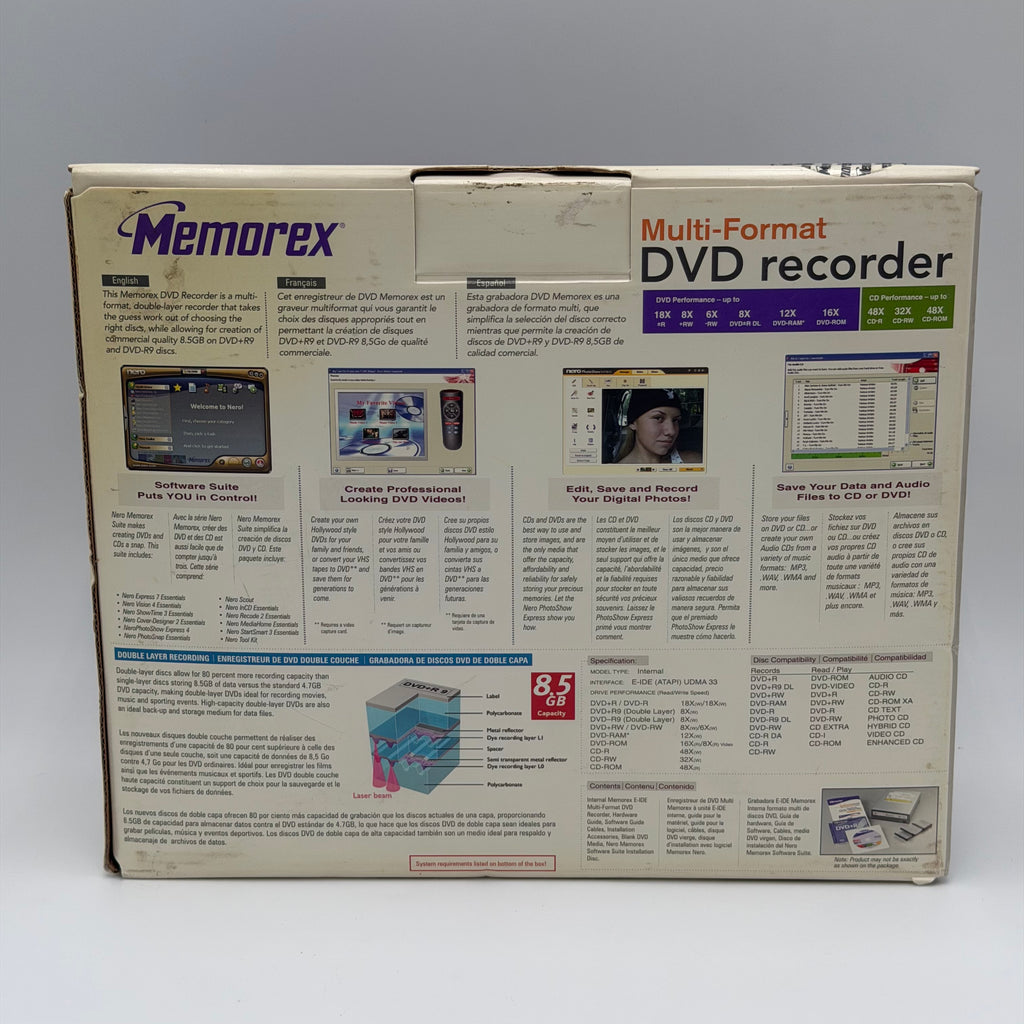 Memorex Multi Format DVD Recorder Silver New Open Box