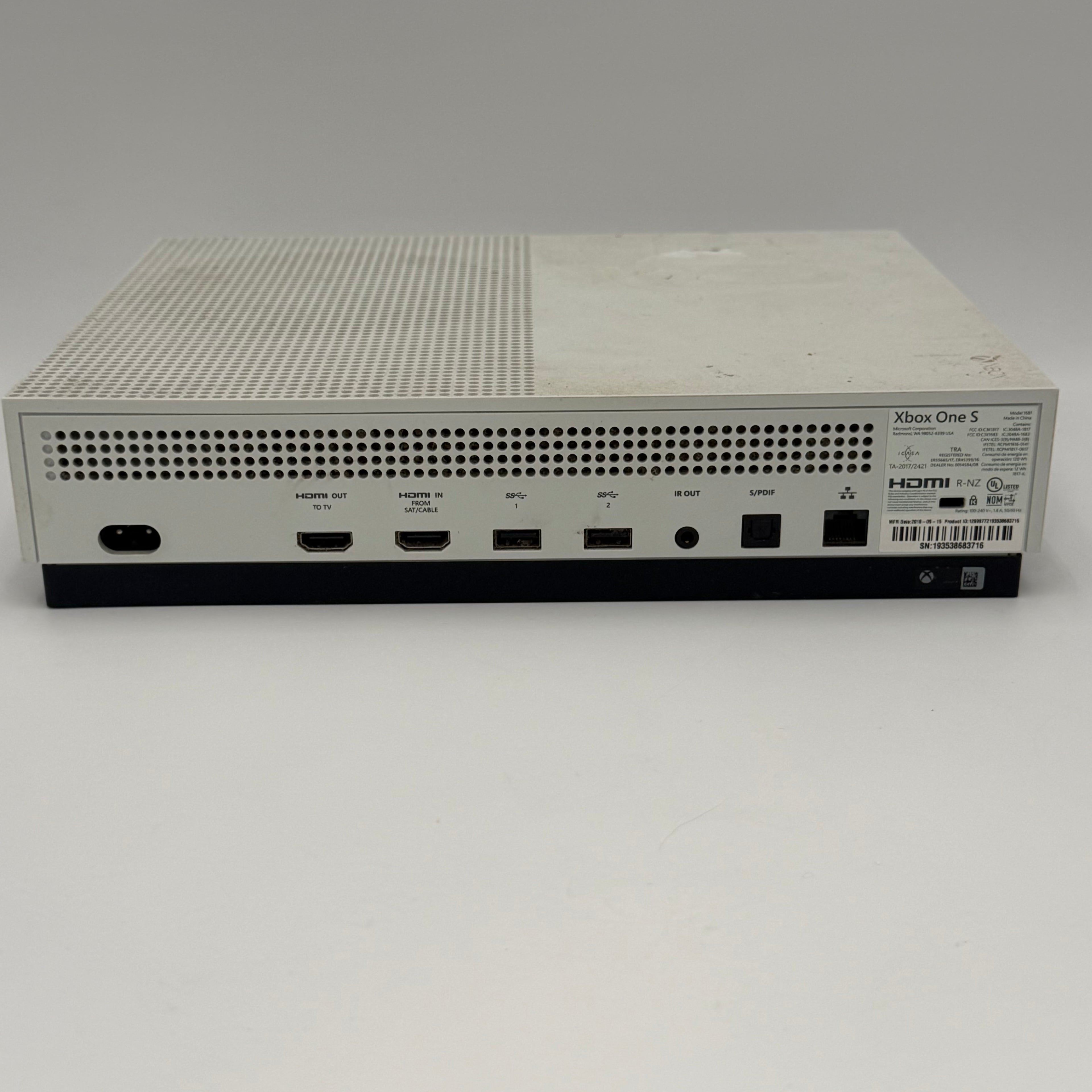 Microsoft Xbox One S 500 GB White Console Only Used C condition