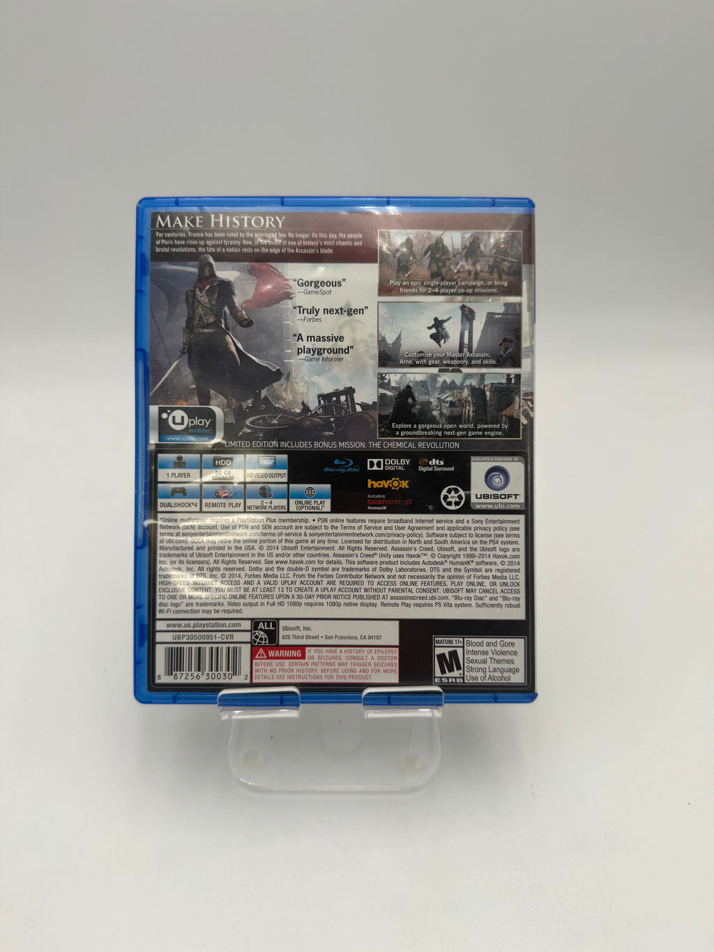 PlayStation 4 Assassin's Creed: Unity [Limited Edition]- Blue - Complete