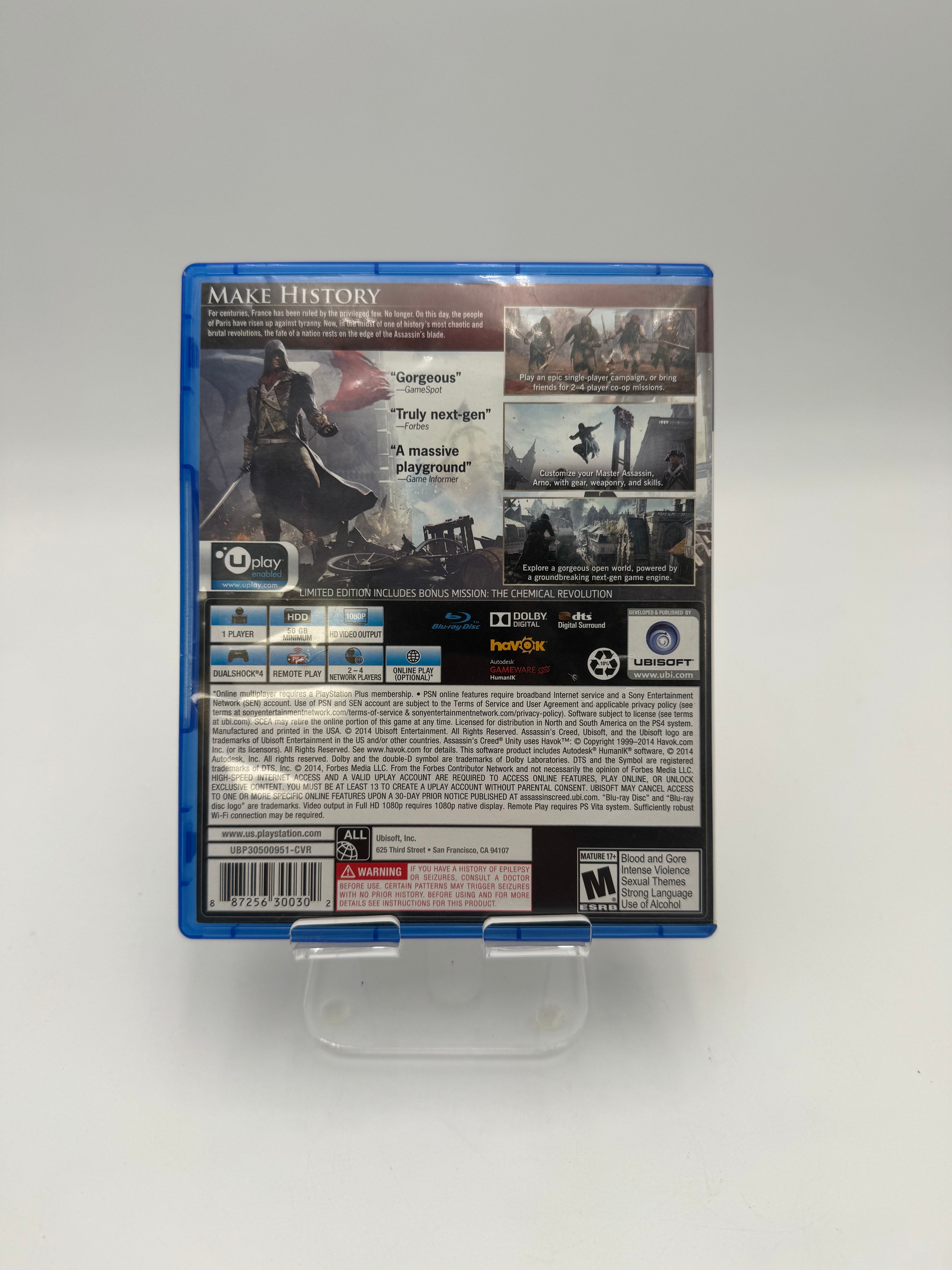 PlayStation 4 Assassin's Creed: Unity [Limited Edition]- Blue - Complete