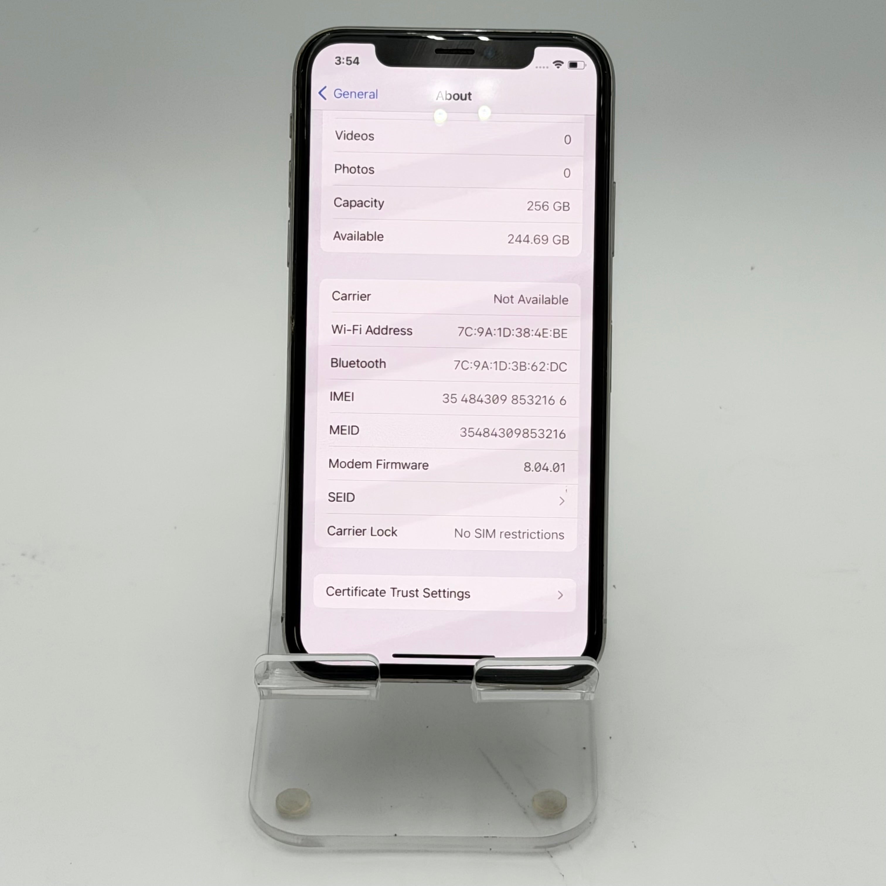 Apple iPhone X 256GB White Unlocked Used - A Smartphone