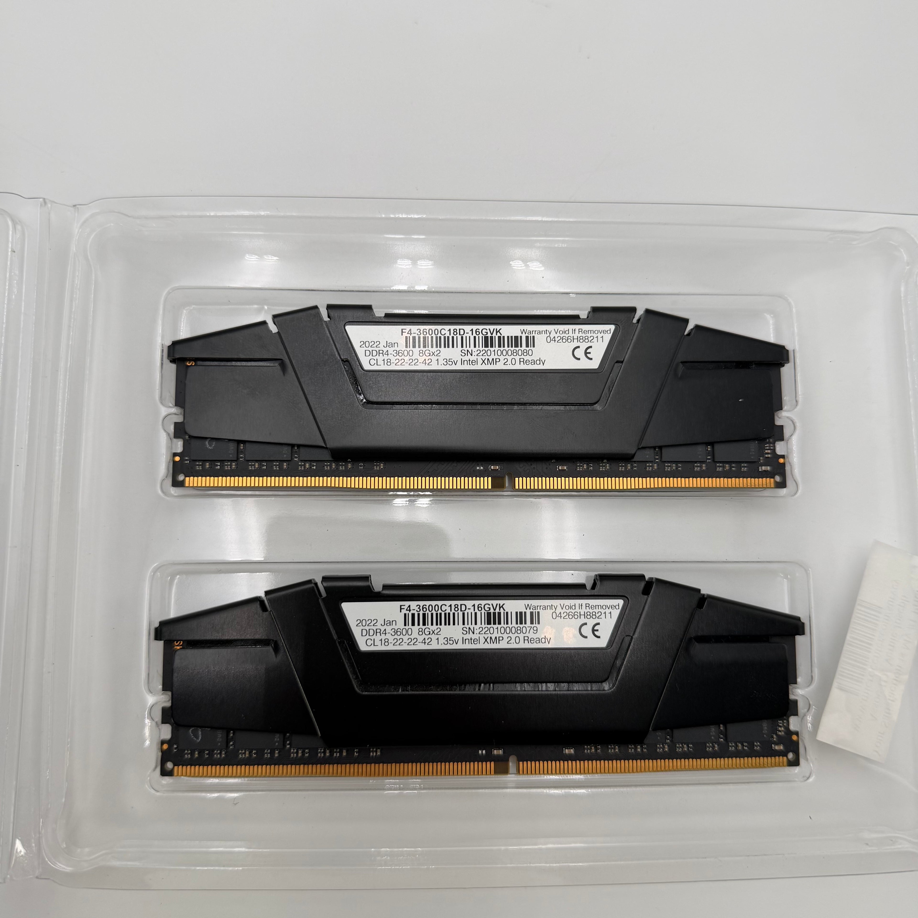 G.Skill Ripjaws V 16GB (8GBx2) DDR4 3600MHz RAM (F4-3600C16D-16GVKC)