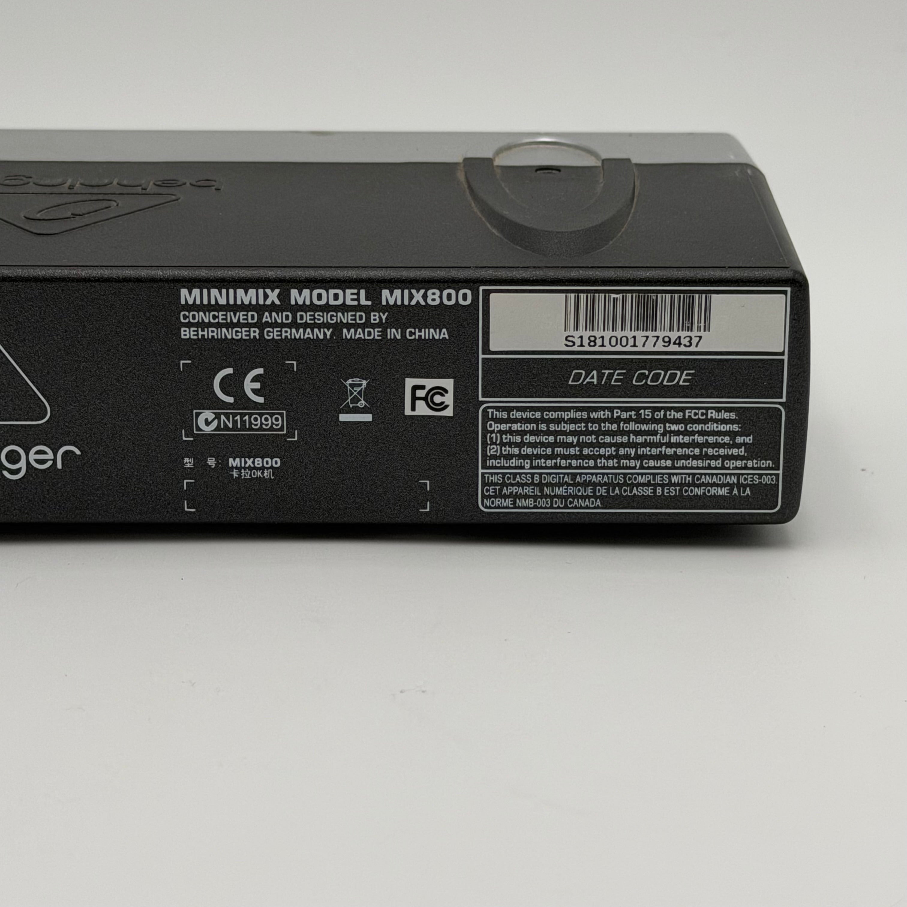 Behringer Minimix Mix800 Ultra-Compact Karaoke Machine w/ Power Cord Used Tested