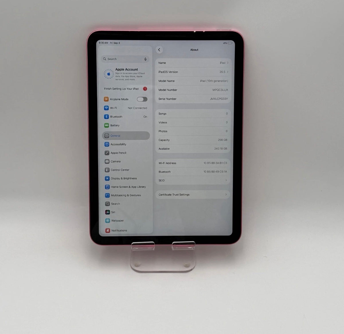 Apple iPad (10th Gen) A2696 (2022) Pink Used - A