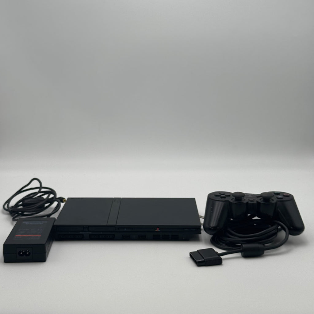 Broken Sony PlayStation 2 Slim (SCPH-75001) w/Power Cord Unreadable Disc