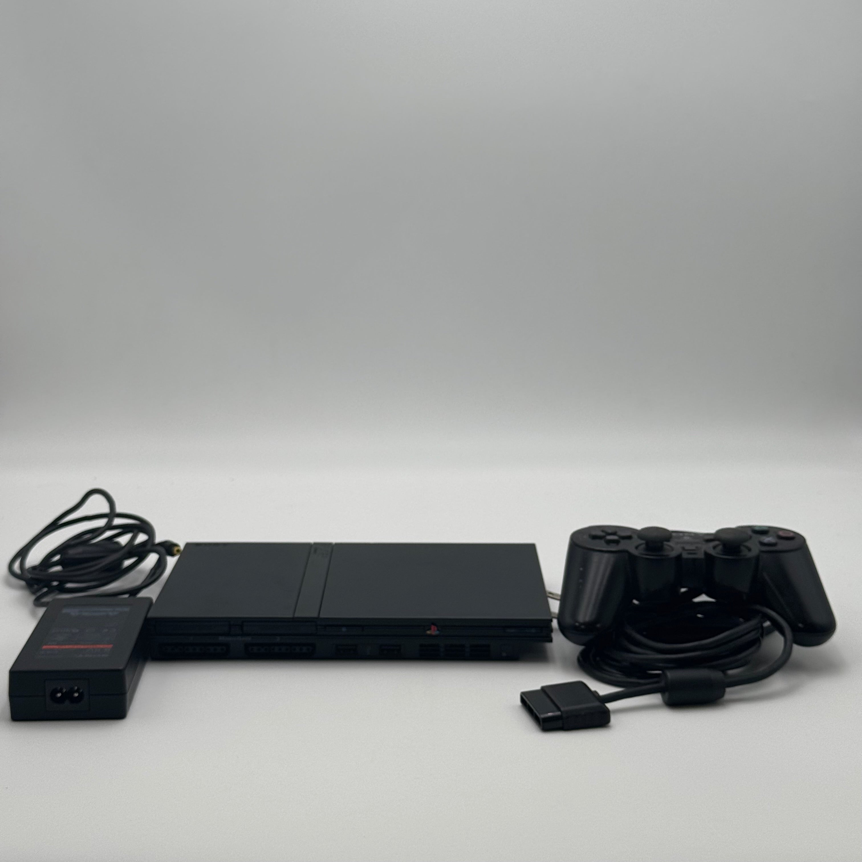 Broken Sony PlayStation 2 Slim (SCPH-75001) w/Power Cord Unreadable Disc