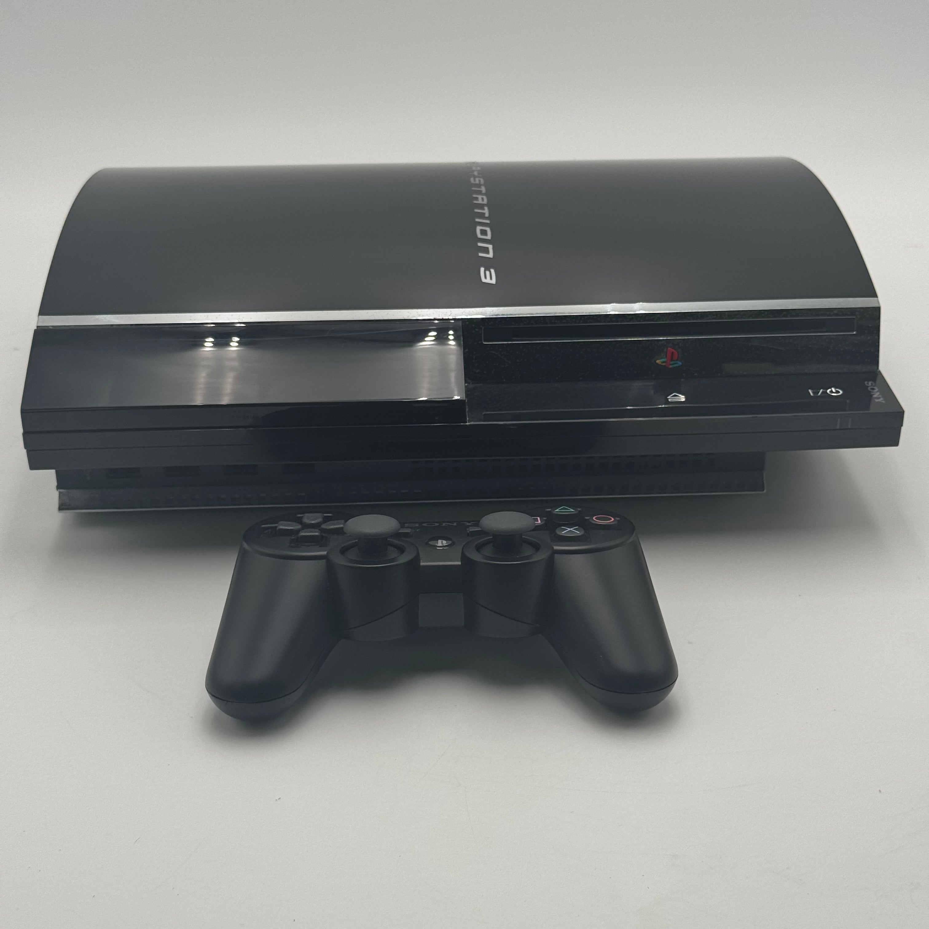 Sony PlayStation 3 PS3 Fat 80GB CECHE01 Console Bundle w/ Controller - Good Condition