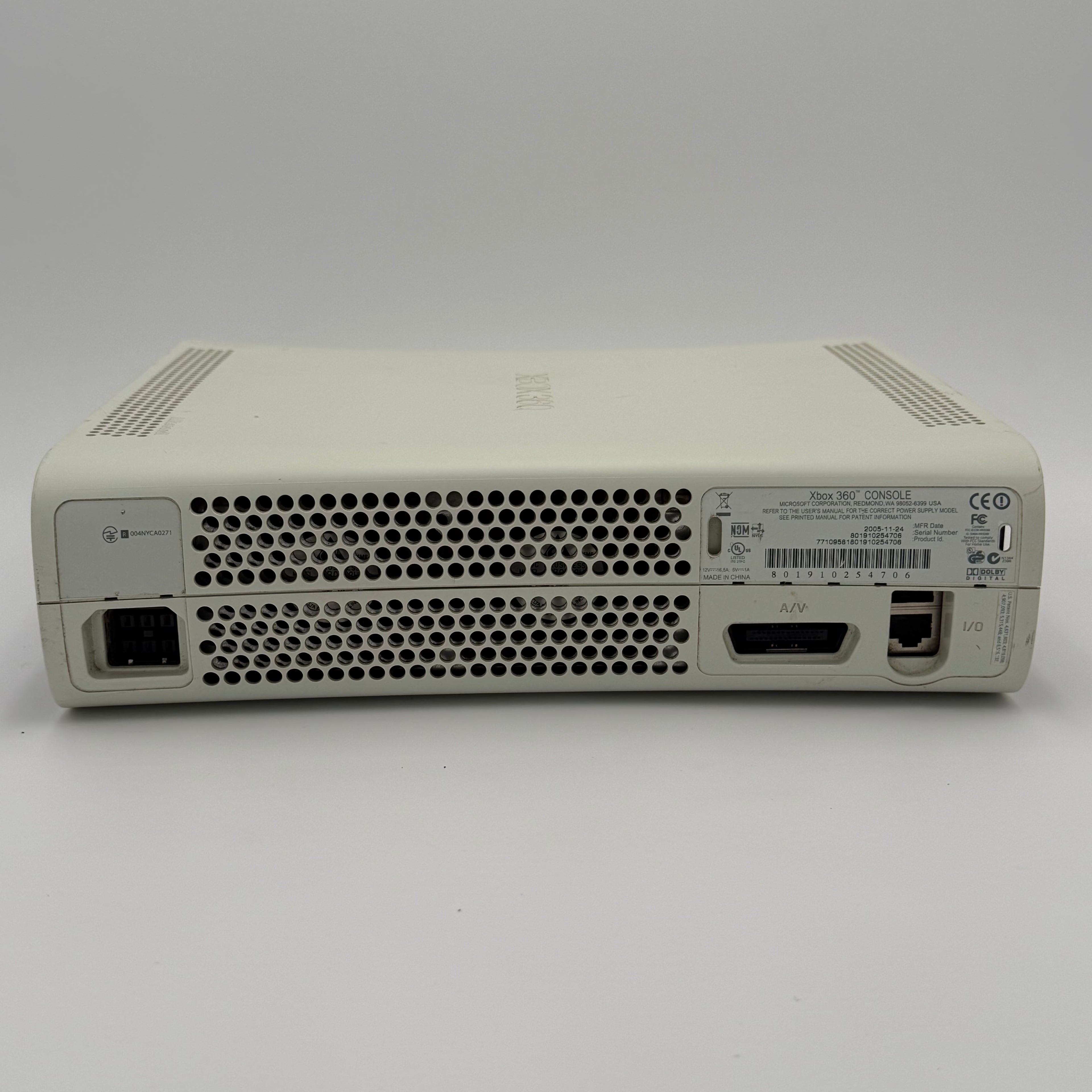 Microsoft Xbox 360 2005 Video Game System - White - Broken