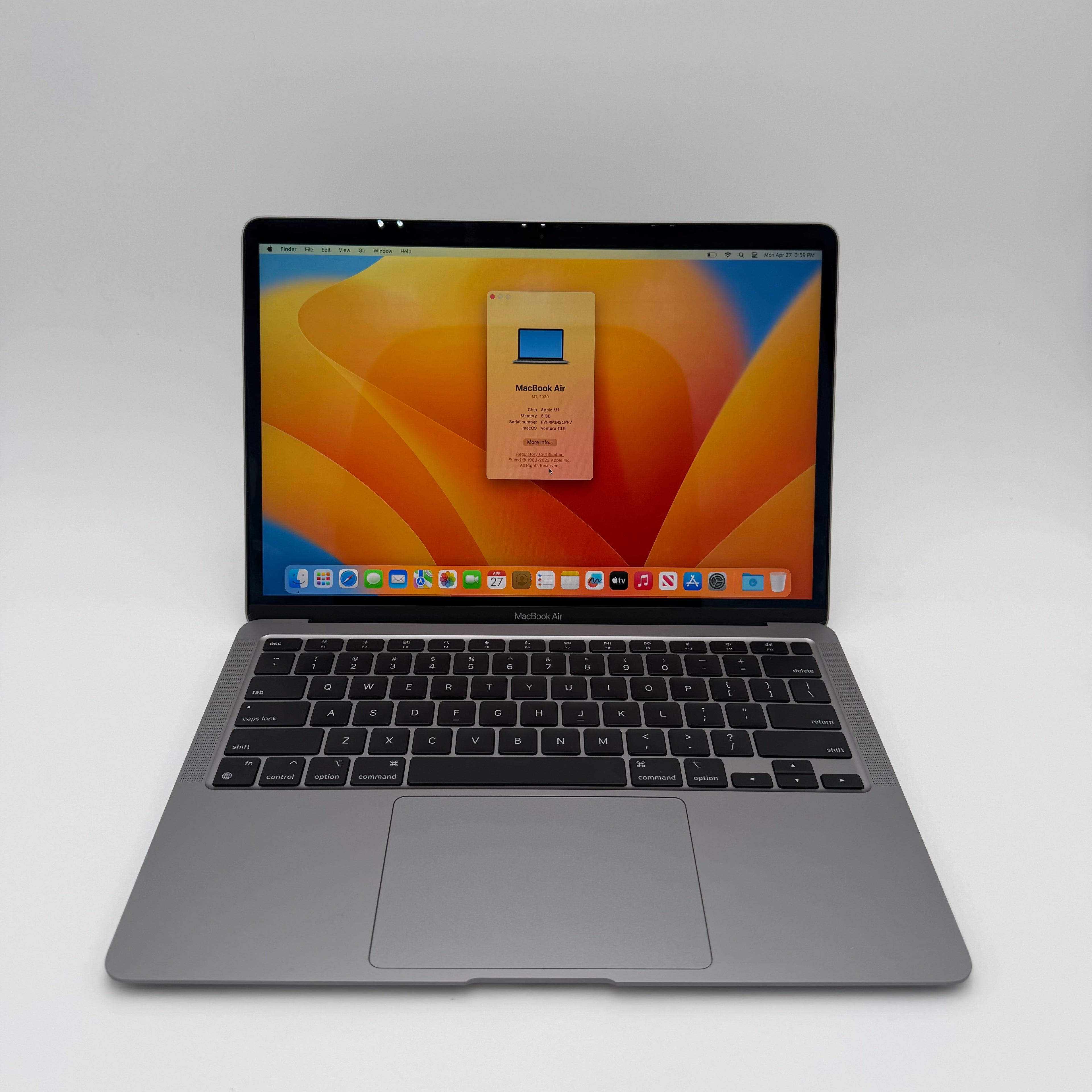 Apple MacBook Air 13" M1 A2337 2020 Space Gray 8GB RAM 128GB SSD