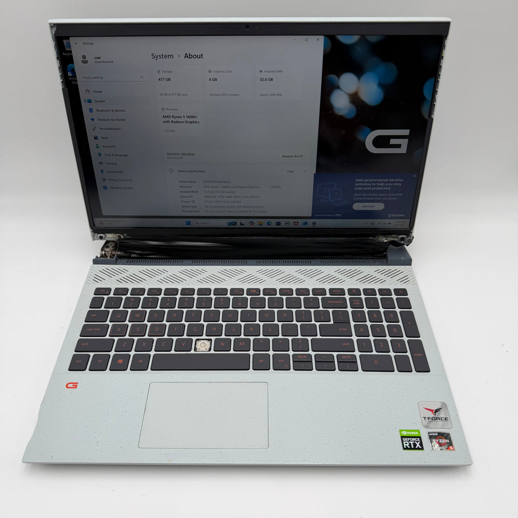 Dell G15 Ryzen Edition  512GB 32GB Laptop - Broken Frame - Read