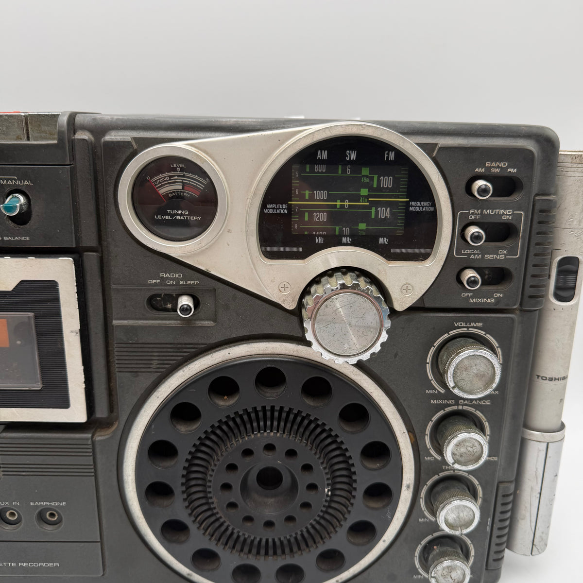 Toshiba RT-2800 Boombox Speaker Black Broken