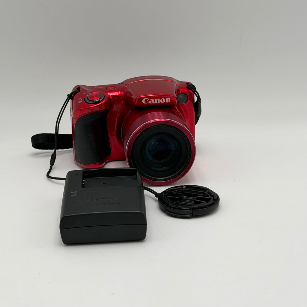 Canon PowerShot SX420 IS Digital Camera Red Used - A