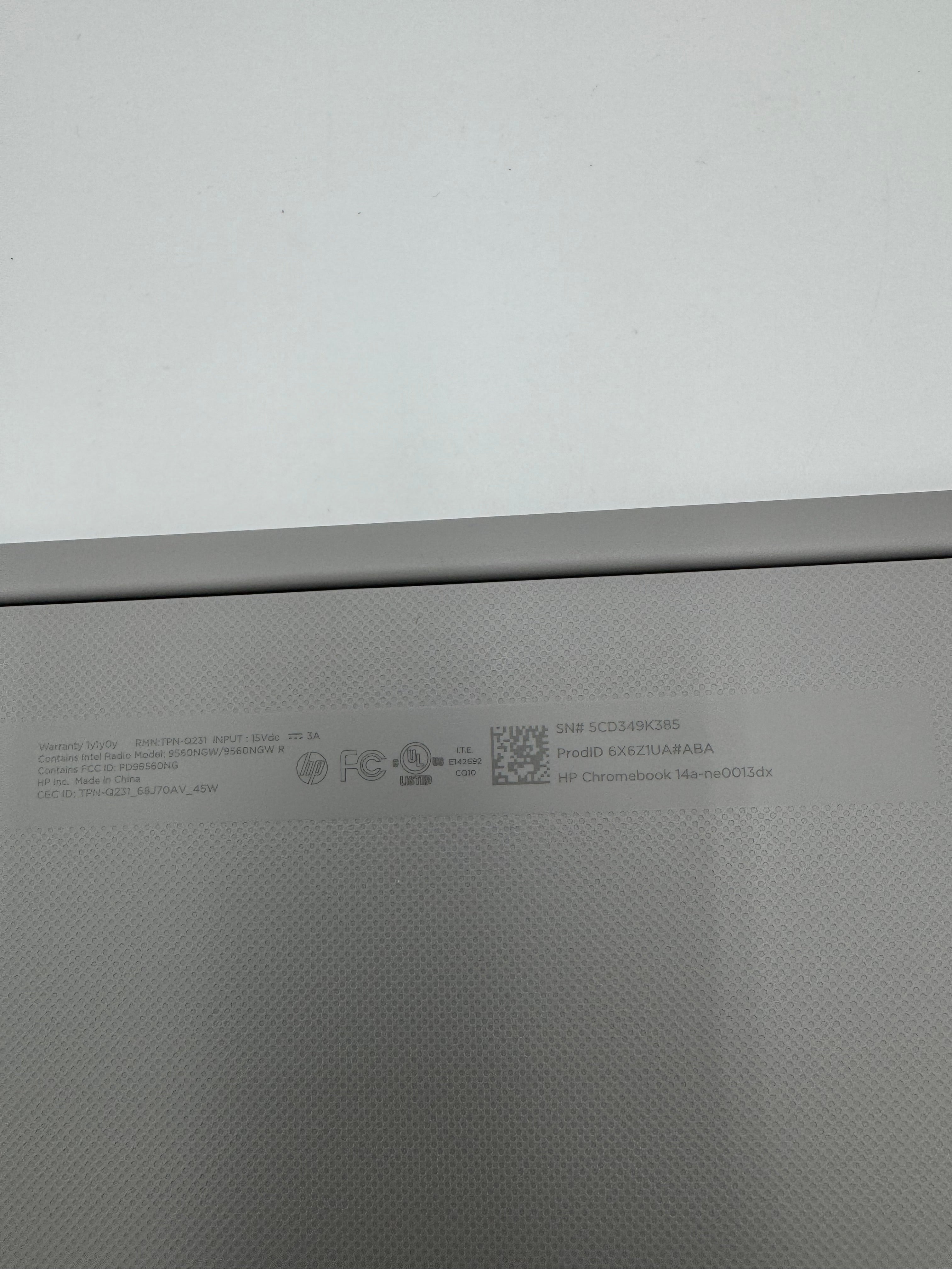 HP 14a-ne0013dx Chromebook 14" Intel Celeron N4120 4GB RAM 64GB Silver Laptop