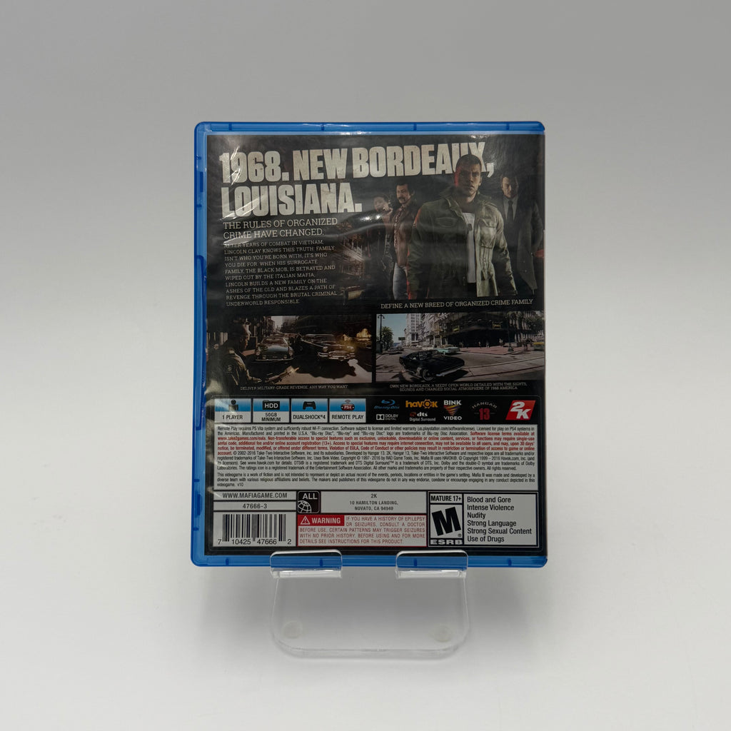 Mafia III 3 (Sony PlayStation 4, 2016) PS4 CIB Complete with Manual & Map