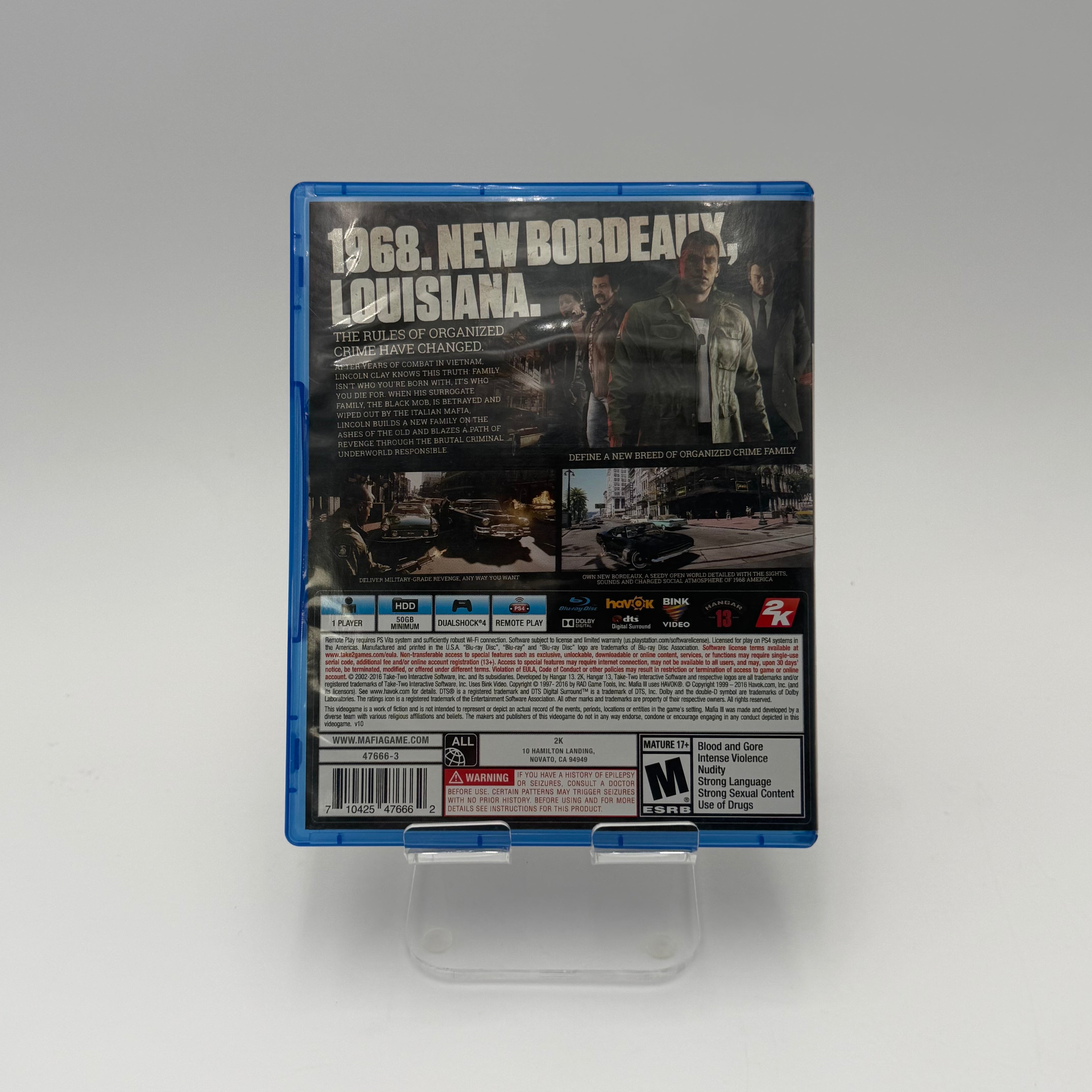 Mafia III 3 (Sony PlayStation 4, 2016) PS4 CIB Complete with Manual & Map