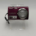 Nikon COOLPIX S230 10.0MP Compact Digital Touchscreen Camera Plum Untested No Charger