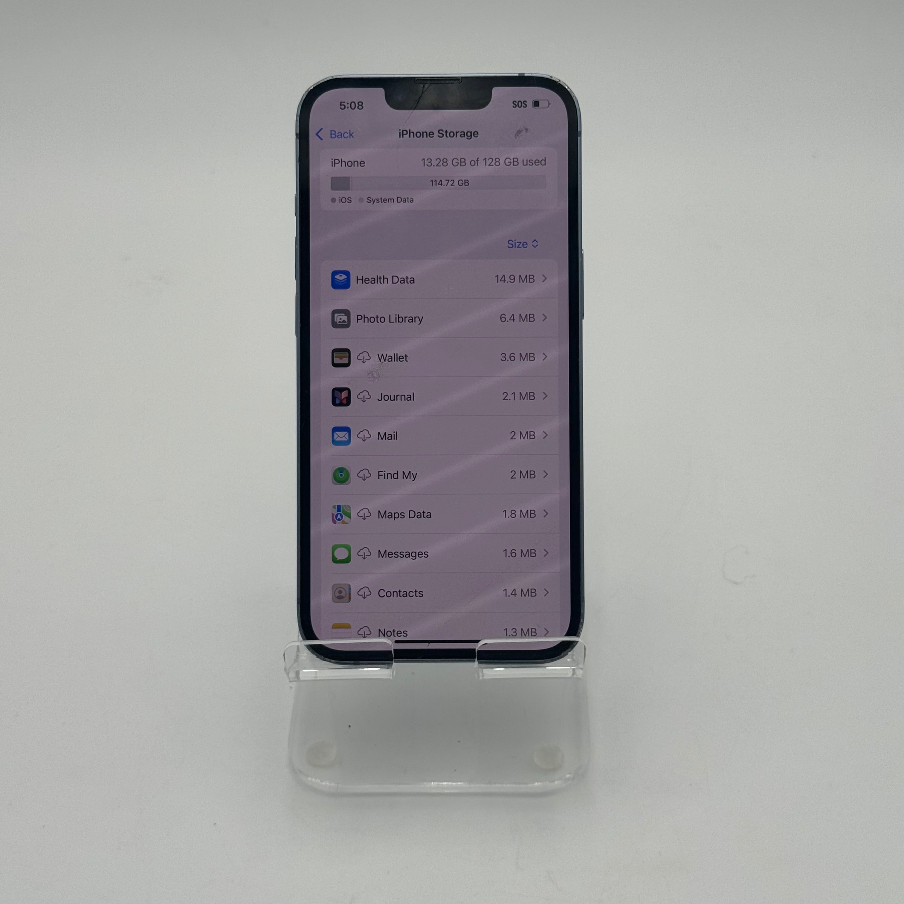 Apple iPhone 14 128GB Blue Unlocked - CRACKED BACK
