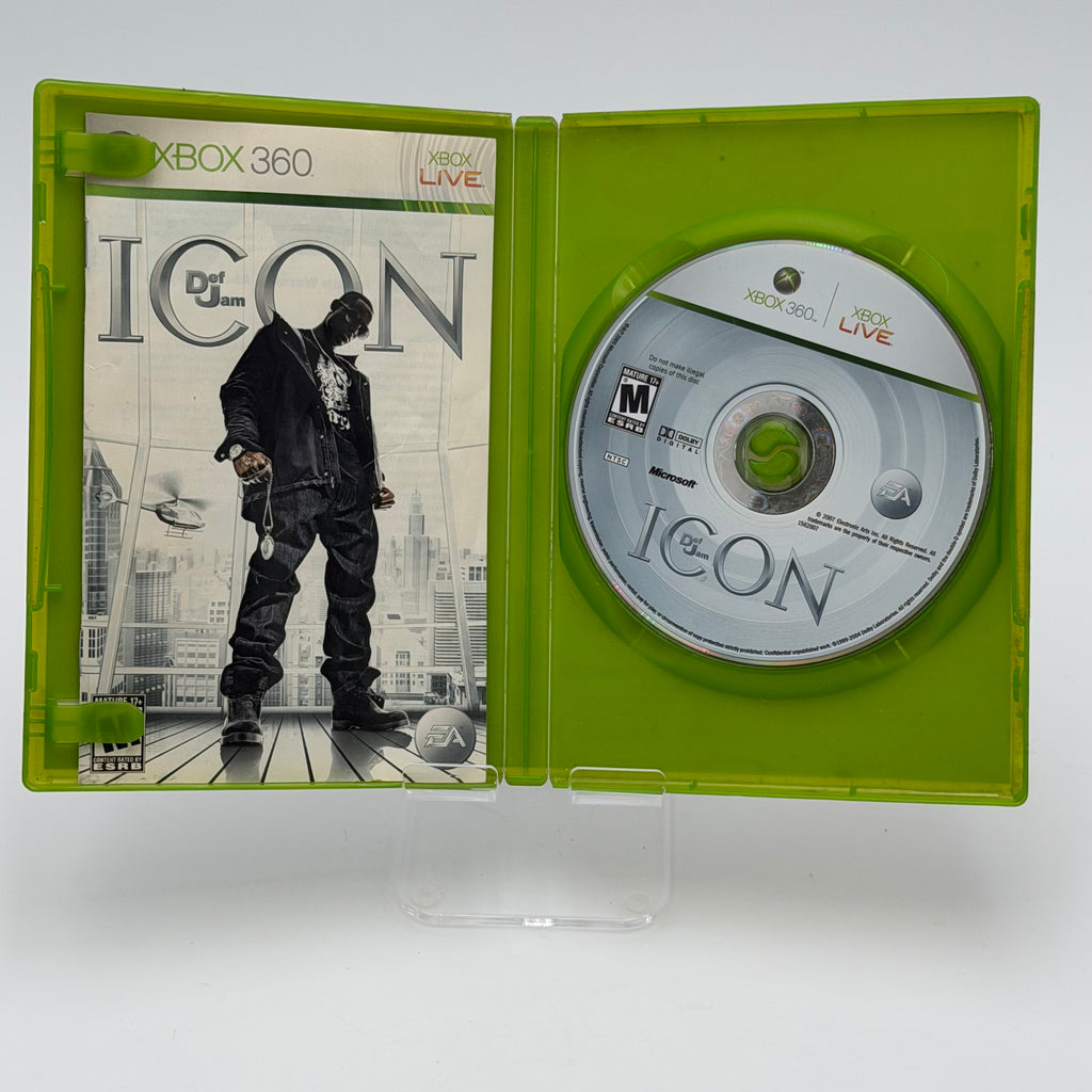 Xbox 360 ICON Def Jam Video Game with Case, Manual & Inserts
