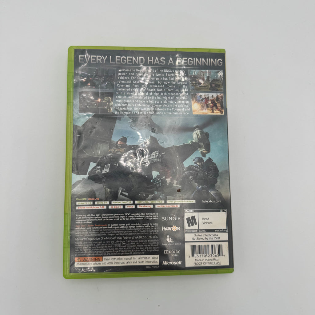 Xbox 360 Halo: Reach Video Game