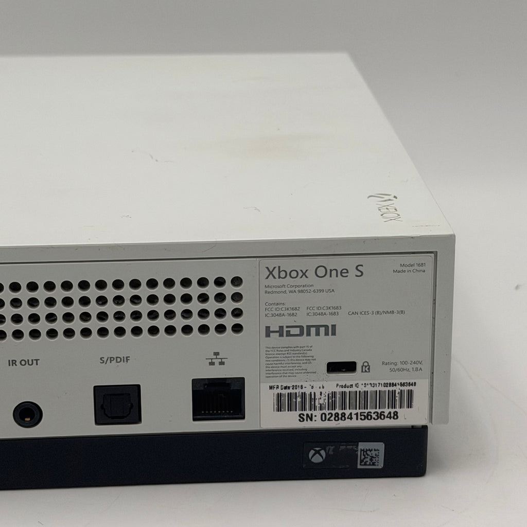 Microsoft Xbox One S 1681 2016 Video Game System White Used B