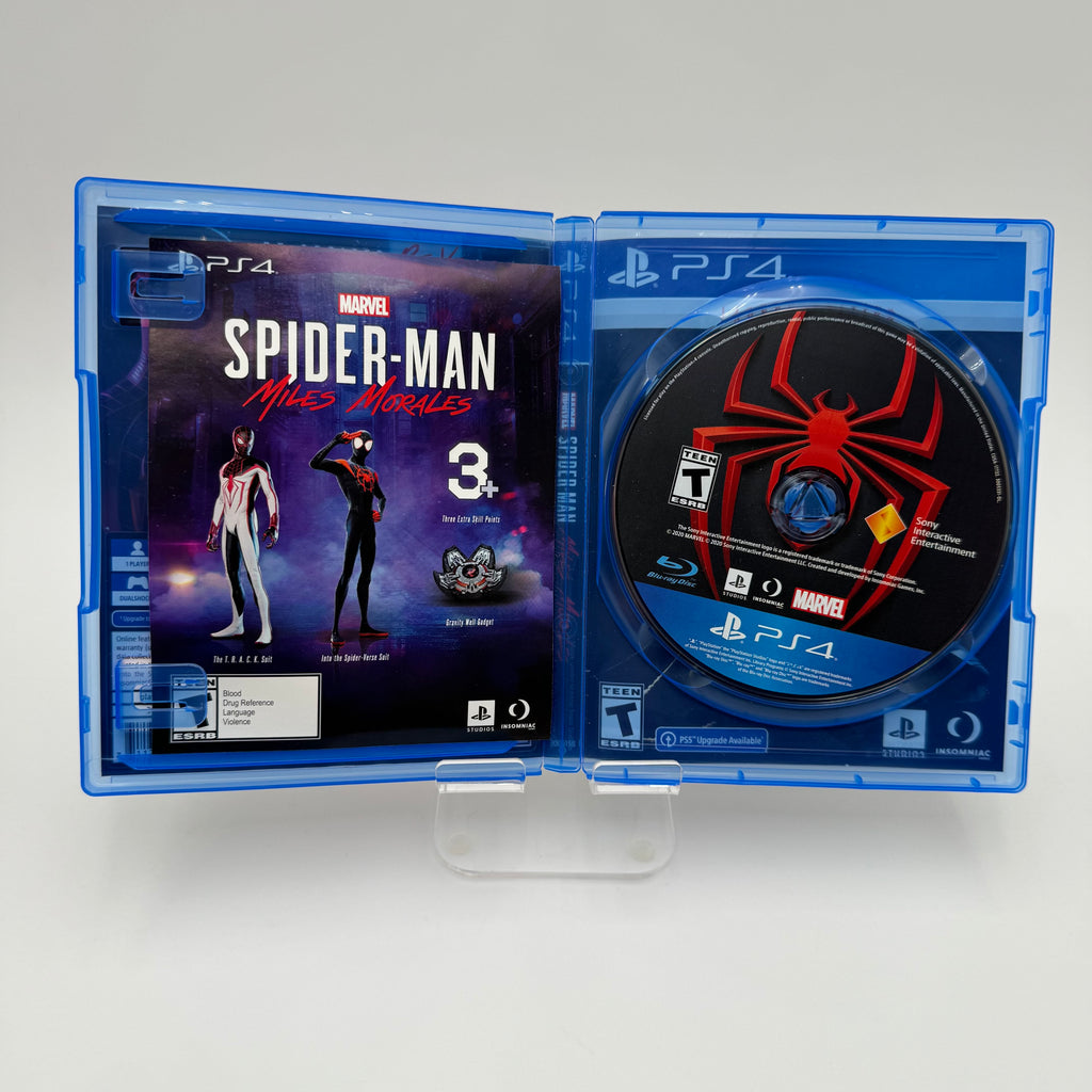 Marvel Spider-Man: Miles Morales for PlayStation 4 - Used, Blue, Case, Manual & Inserts