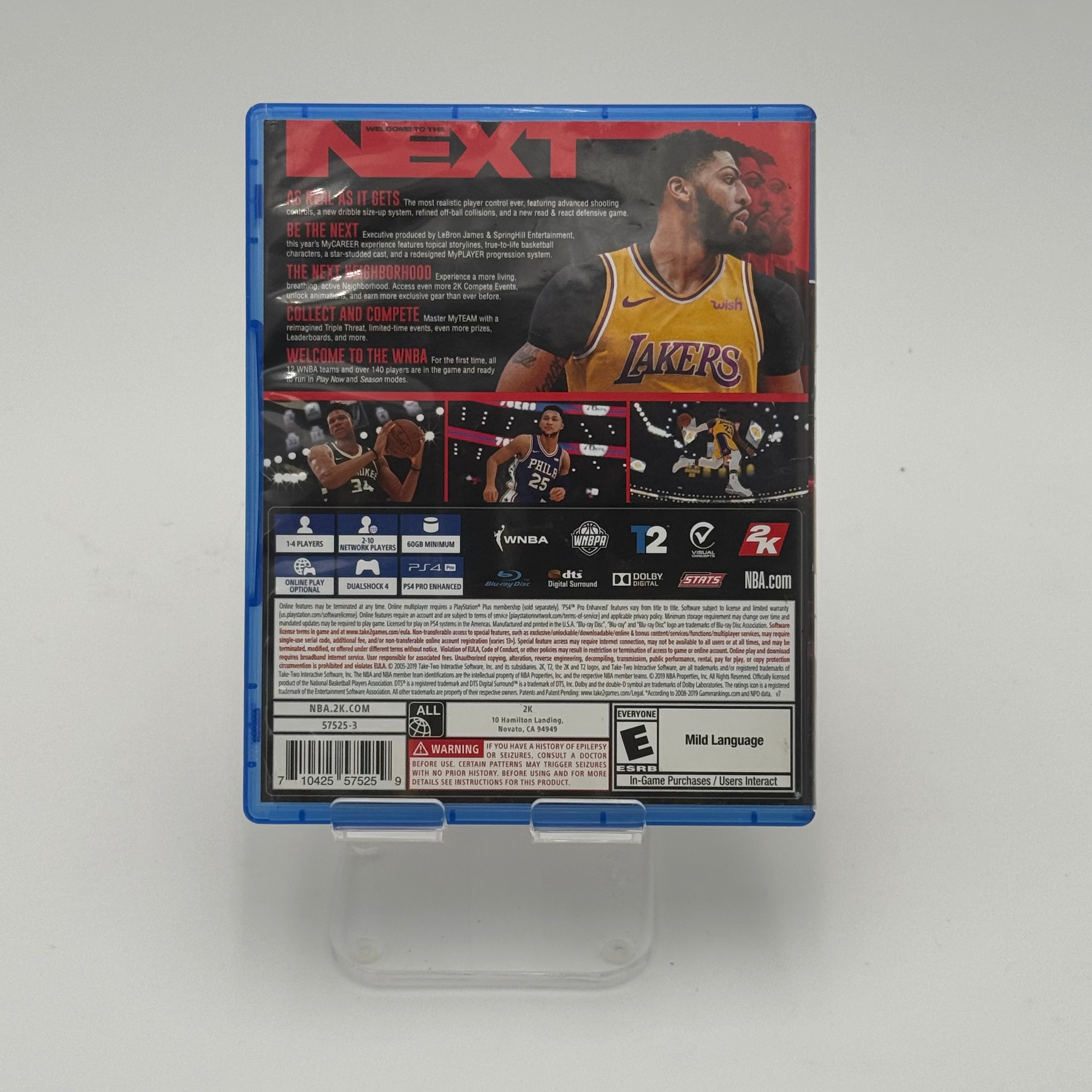 PlayStation 4 NBA 2K20 Video Game w/Case & Manual Tested