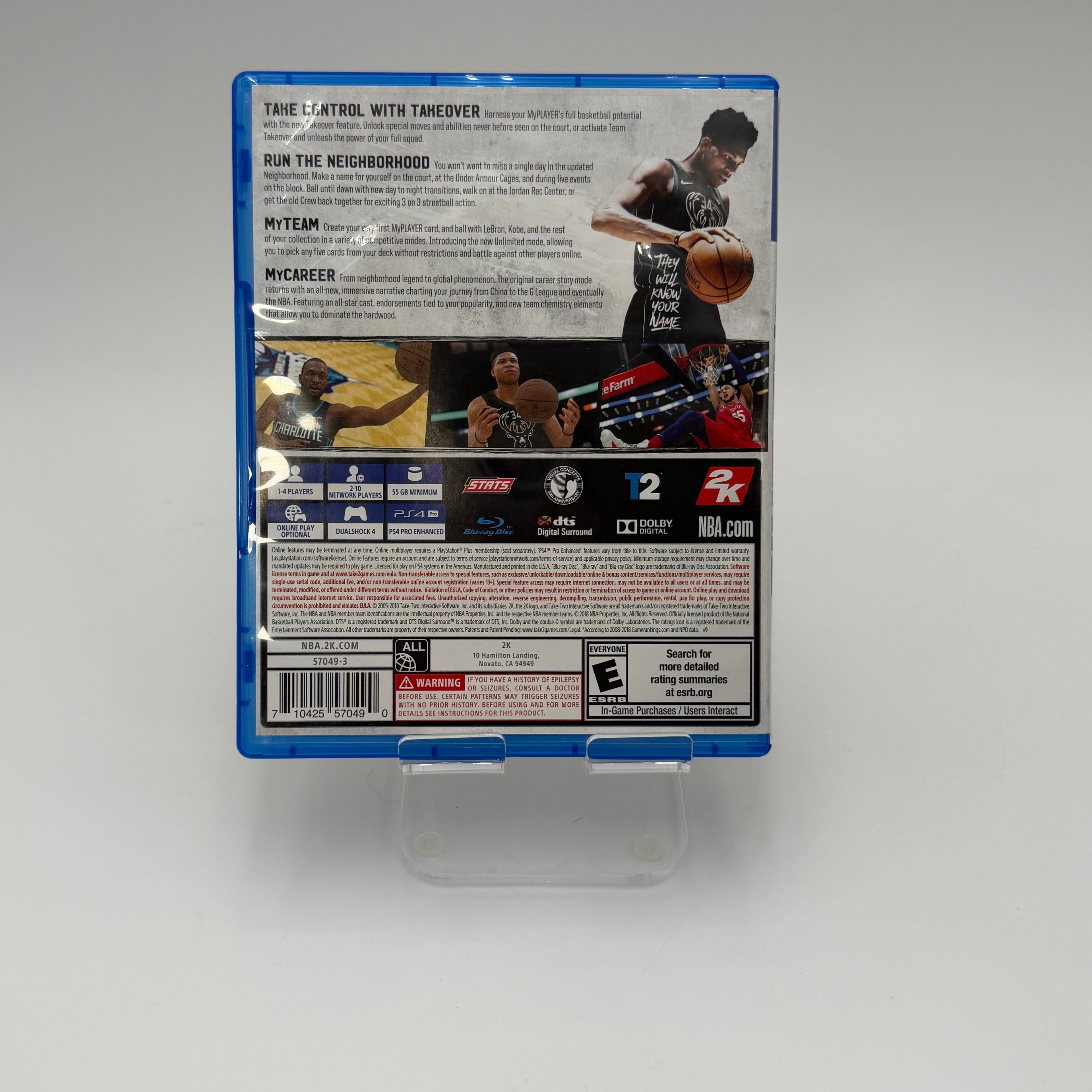 NBA 2K19 Sony Playstation 4 PS4 Video Game Disc w/ Case