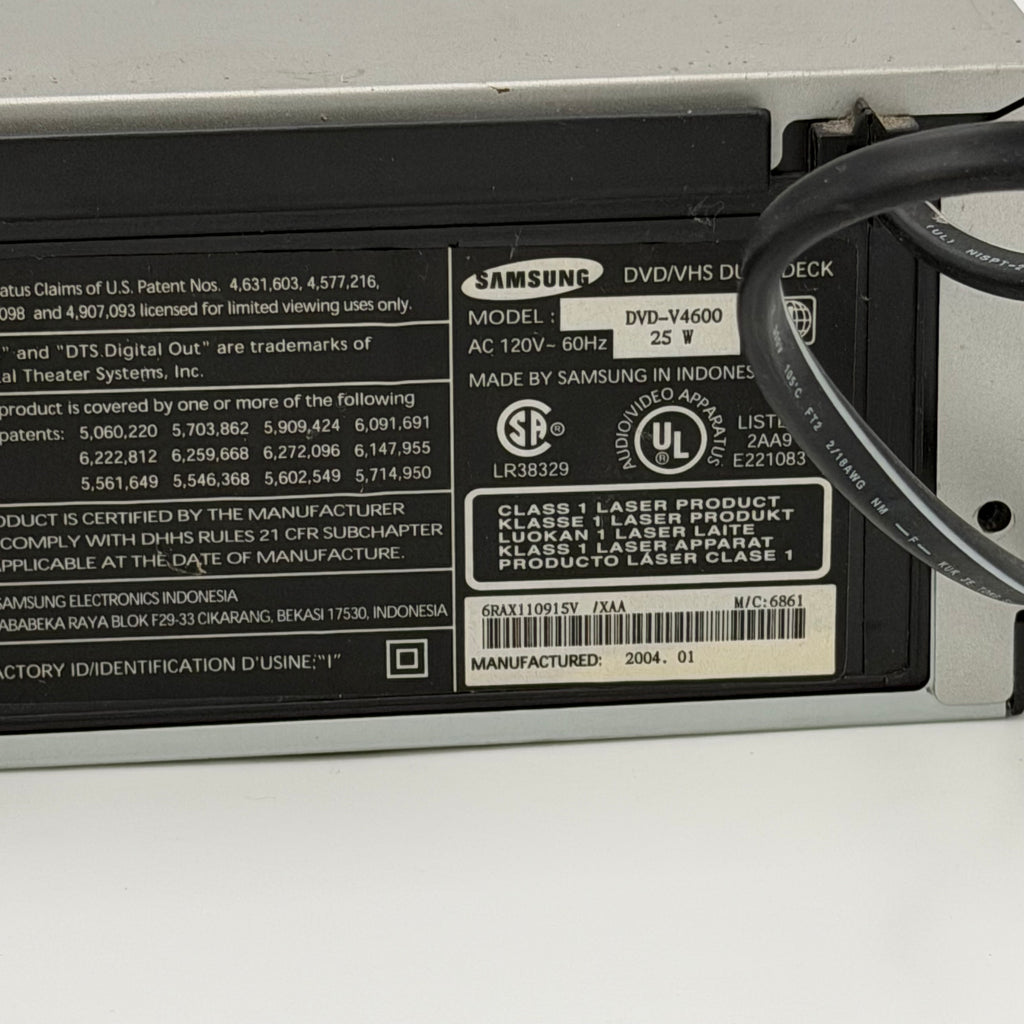 Samsung DVD V4600 DVD Player No Remote For Parts Read