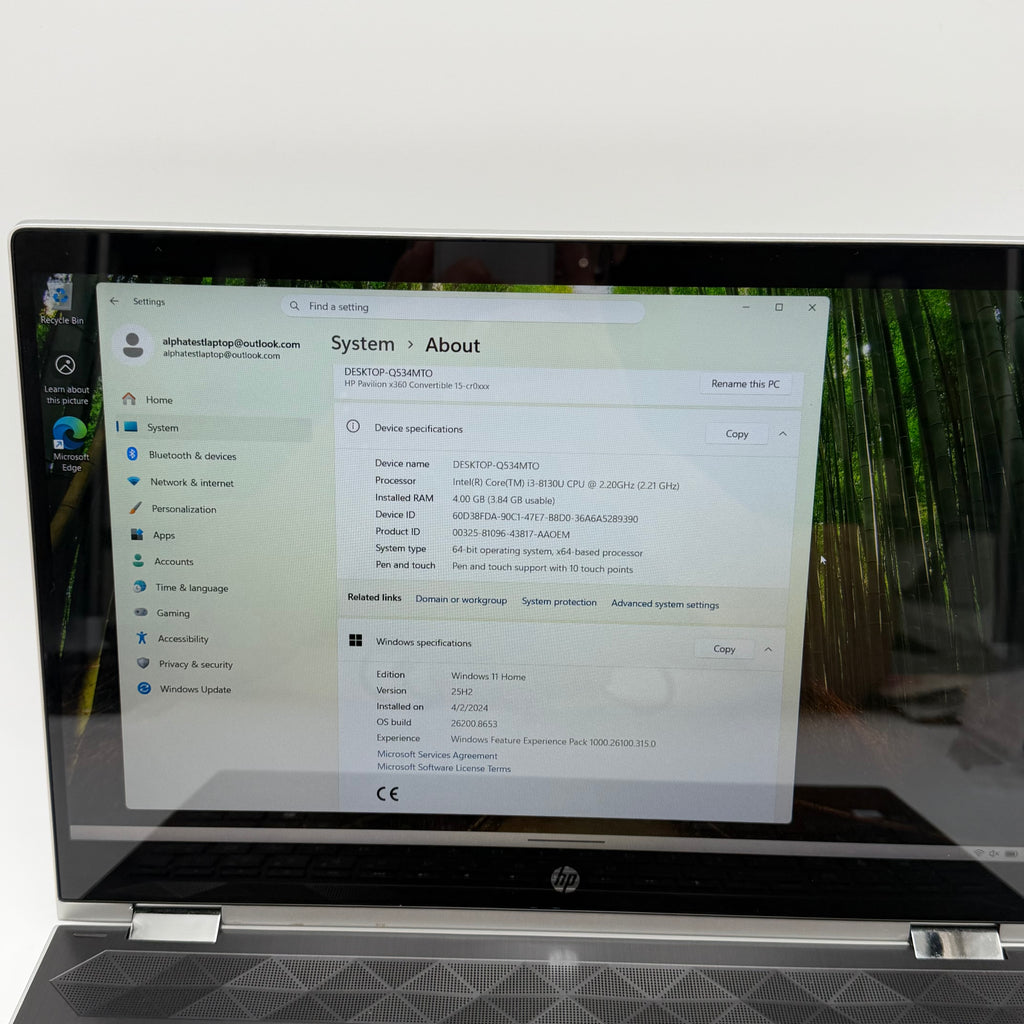 NY09-59185 HP Pavilion x360 15-cr0037wm Laptop