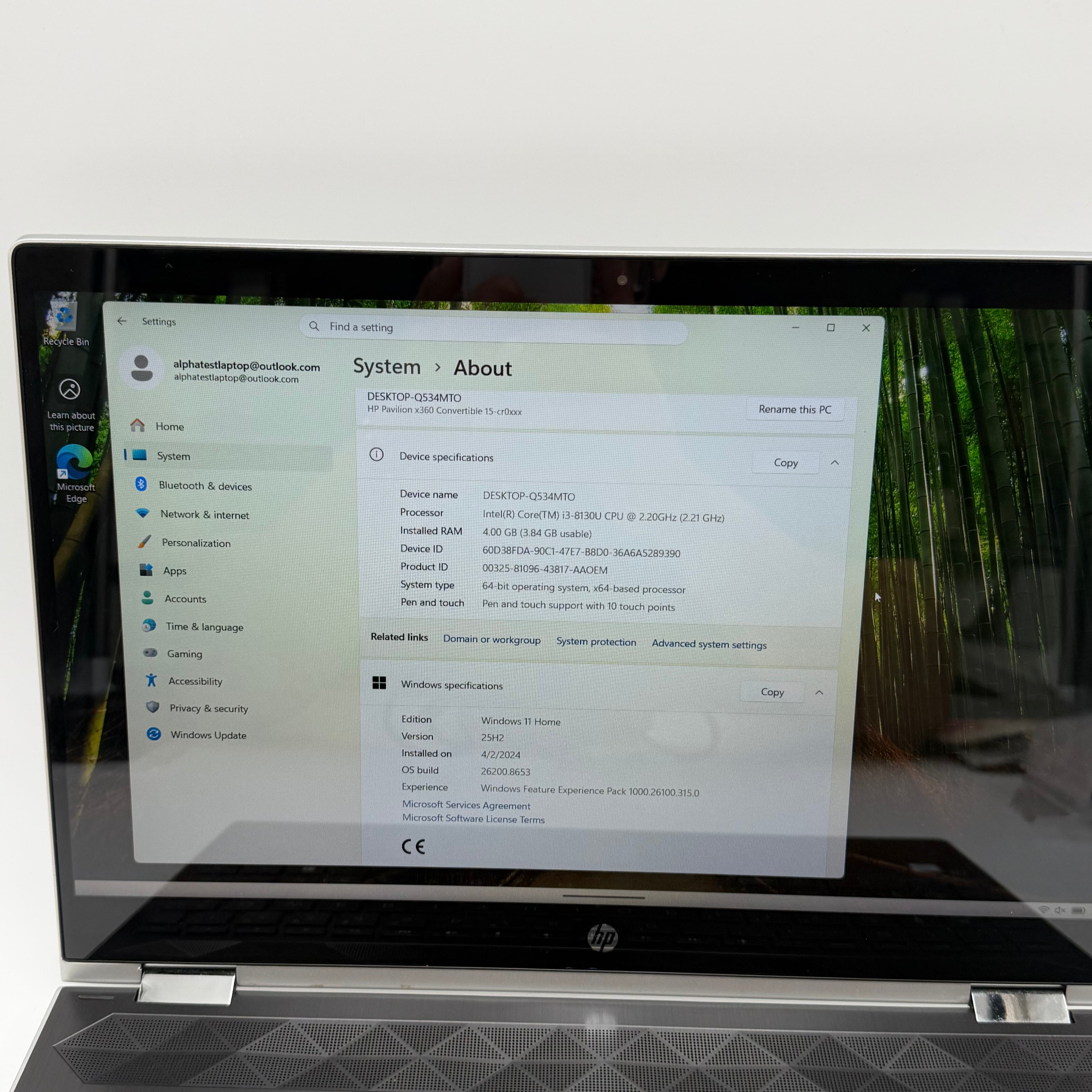 NY09-59185 HP Pavilion x360 15-cr0037wm Laptop