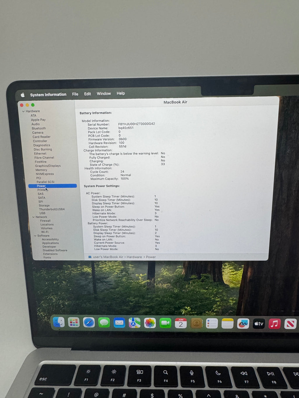Apple MacBook Air 15-inch M4 A3240 2025 16GB RAM 256GB Silver Used A