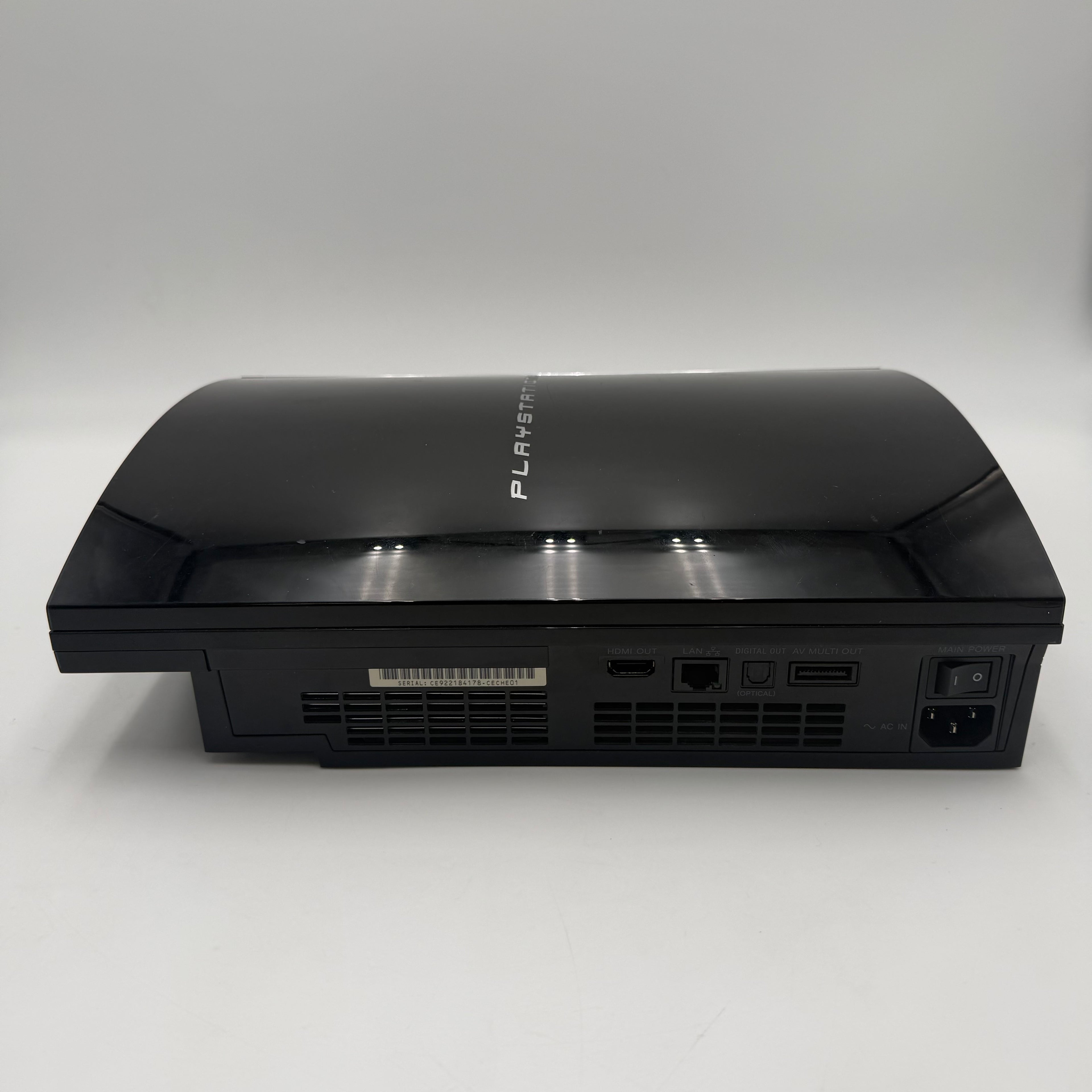 Sony PlayStation 3 Backward Compatible 80GB Black Console CECHE01 w/ 2 controllers