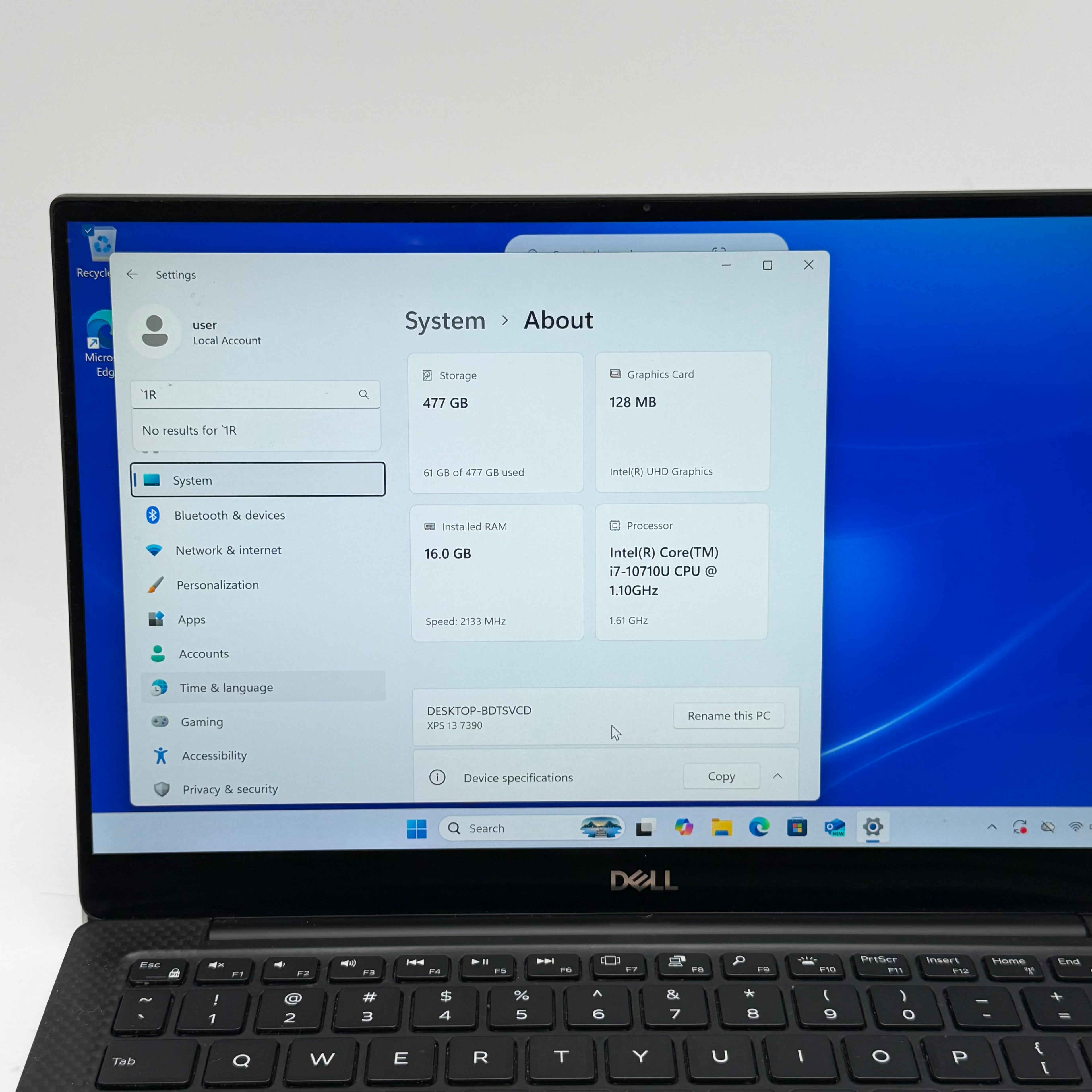Dell XPS 13 7390 13" Touch Screen Intel i7-10710U Laptop 16GB RAM 512GB SSD Win 11 Charger