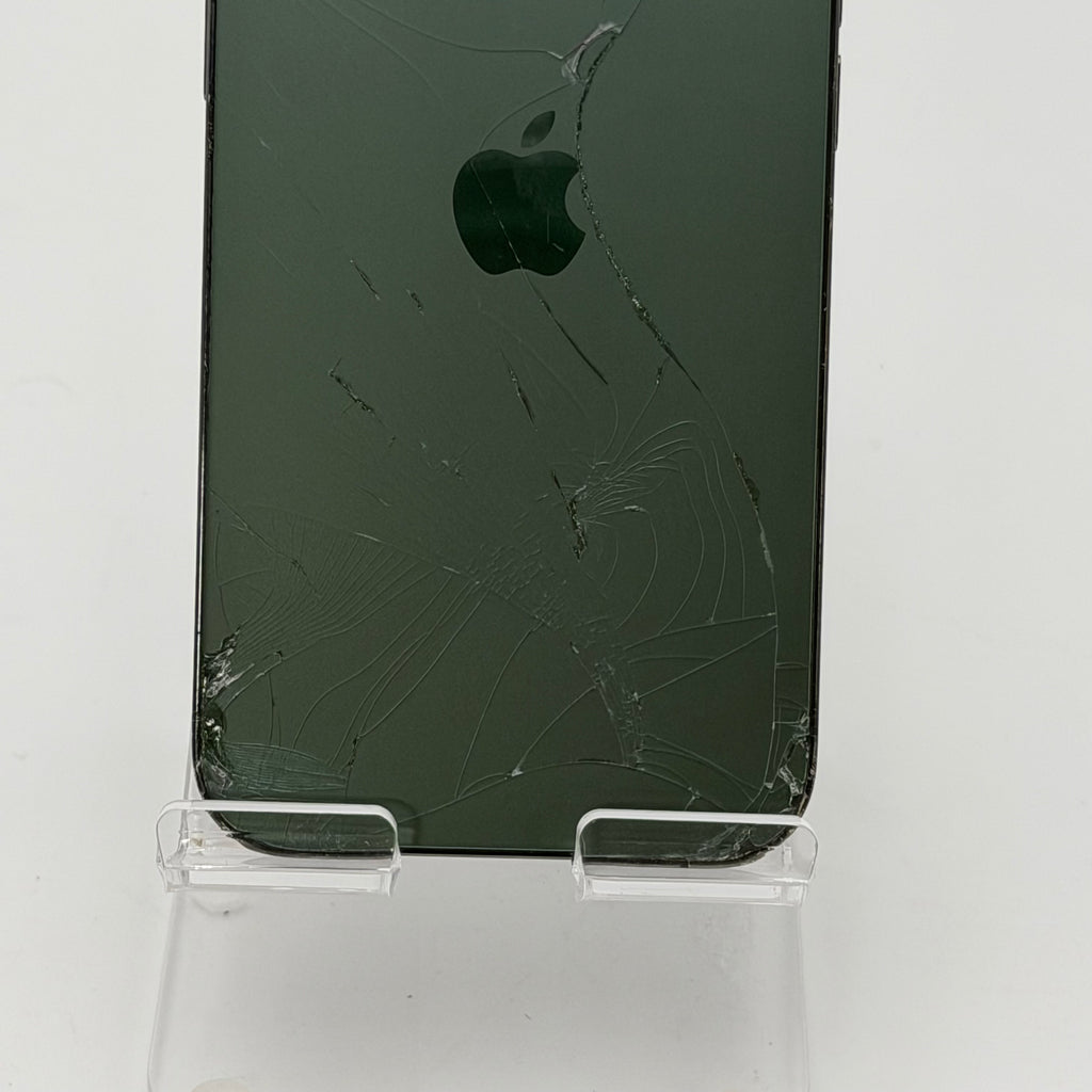 Broken Unlocked Apple iPhone 13 Pro - 128GB - Green - Cracked Rear Camera - Back